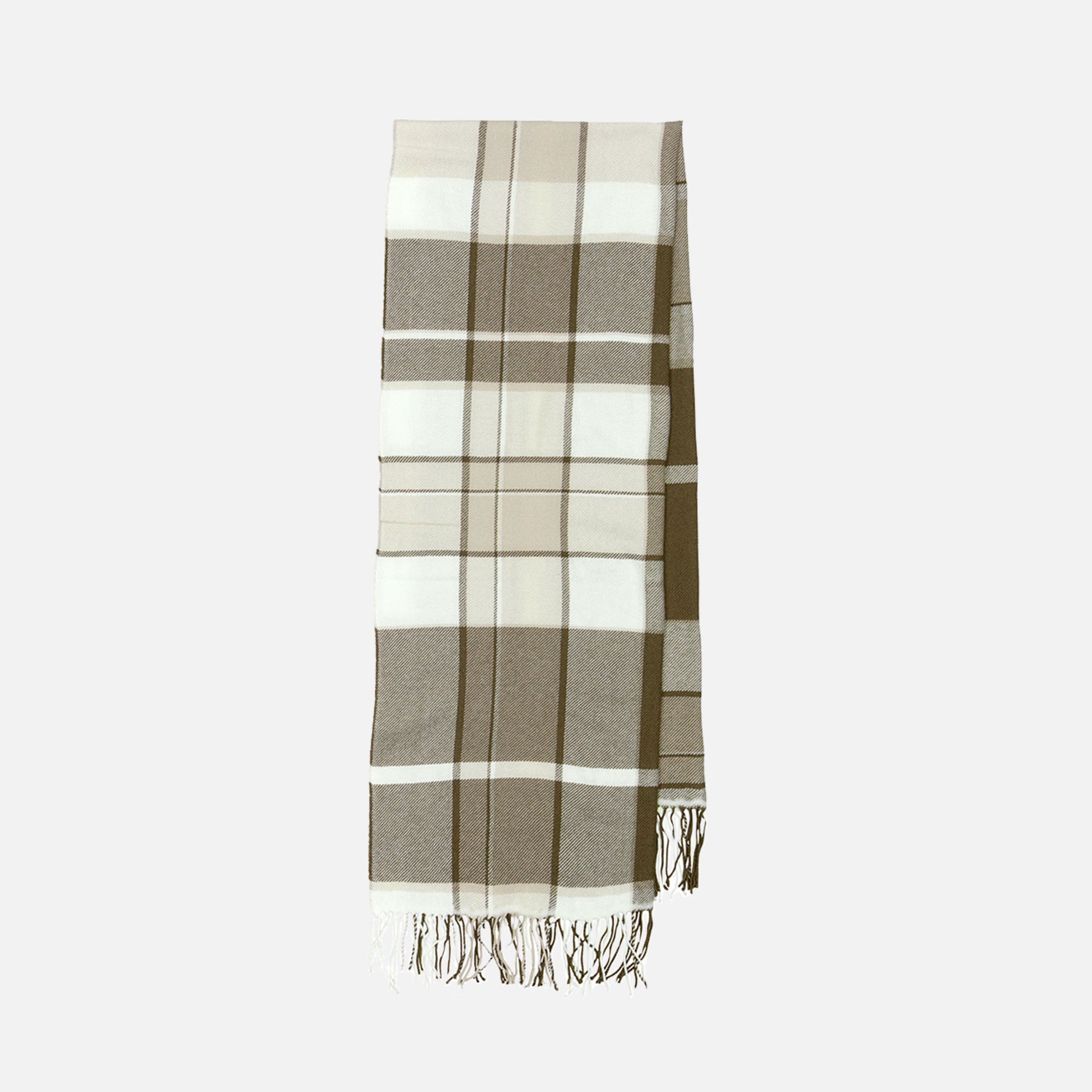 Nelle Scarf Brown/Ecru Check