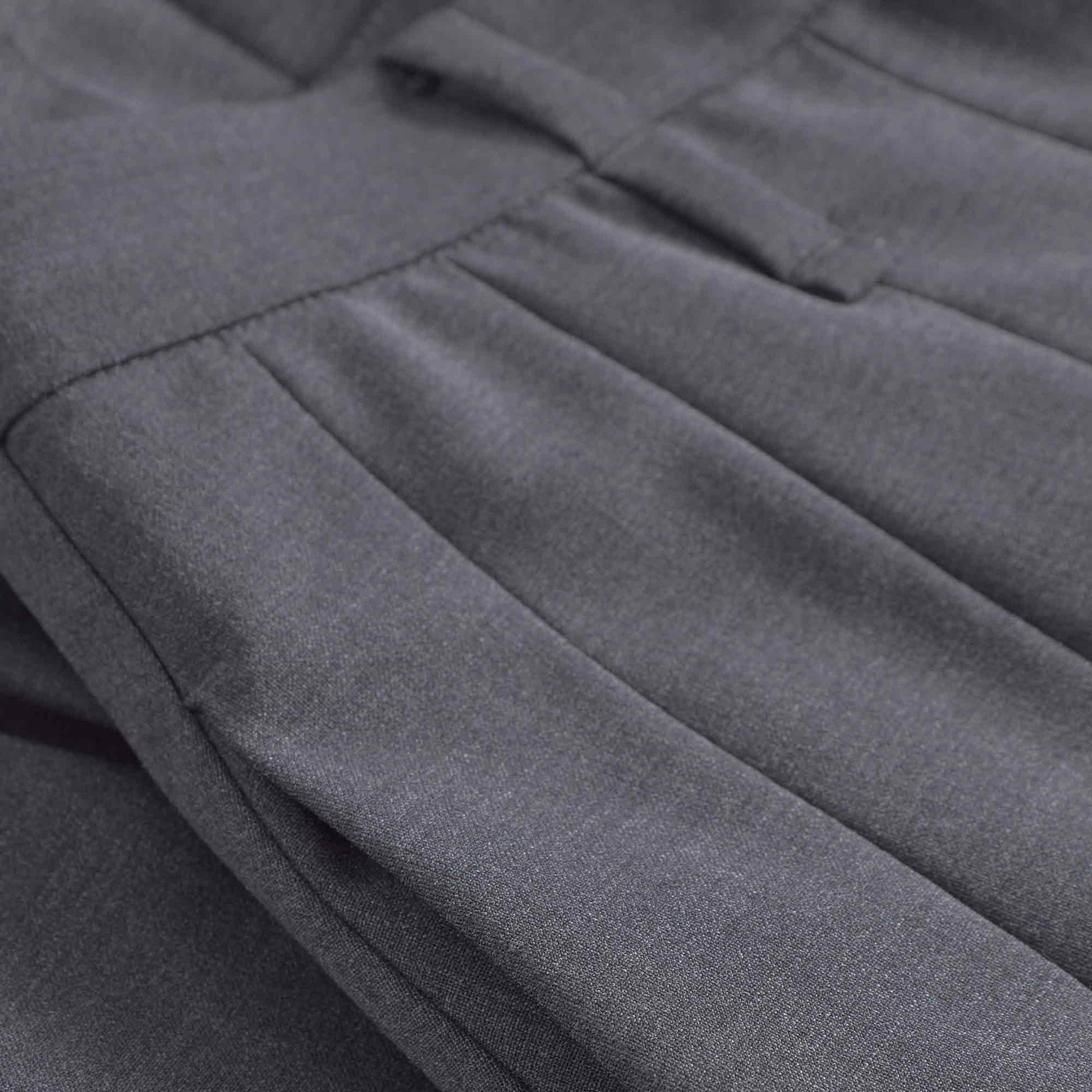 Neris-Atelier Thin Wool Skirt Dark Grey Melange