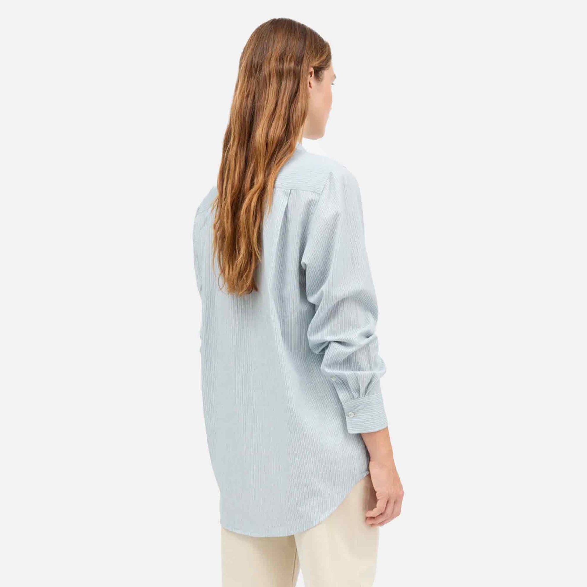Nicci Shirt Tiny Blue Stripe