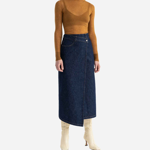 Nina Long Skirt Indigo