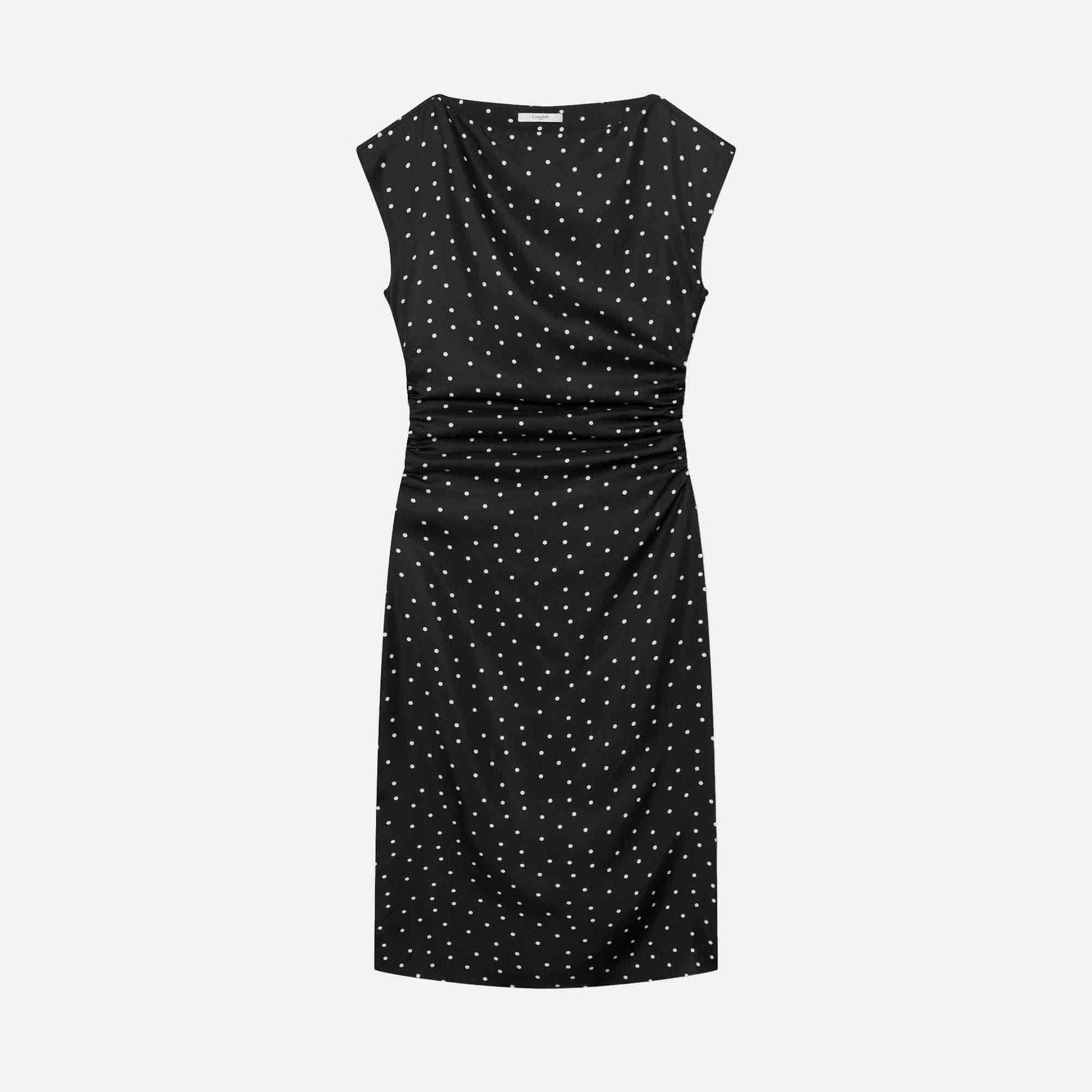 Noor Dress Dot Print Black