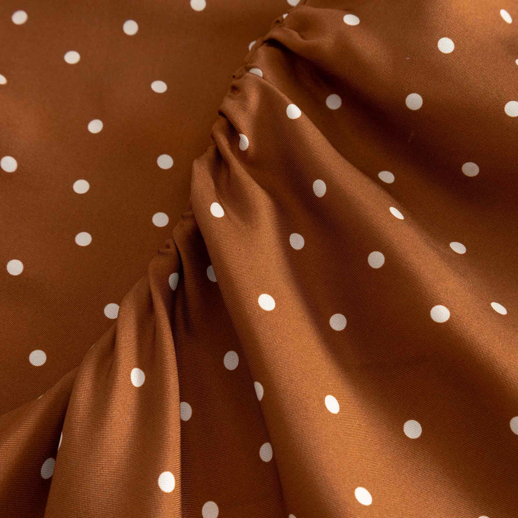 Noor Dress Dot Print Caramel