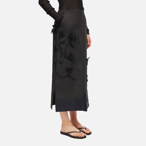 Noshie-Atelier Twill Skirt Black