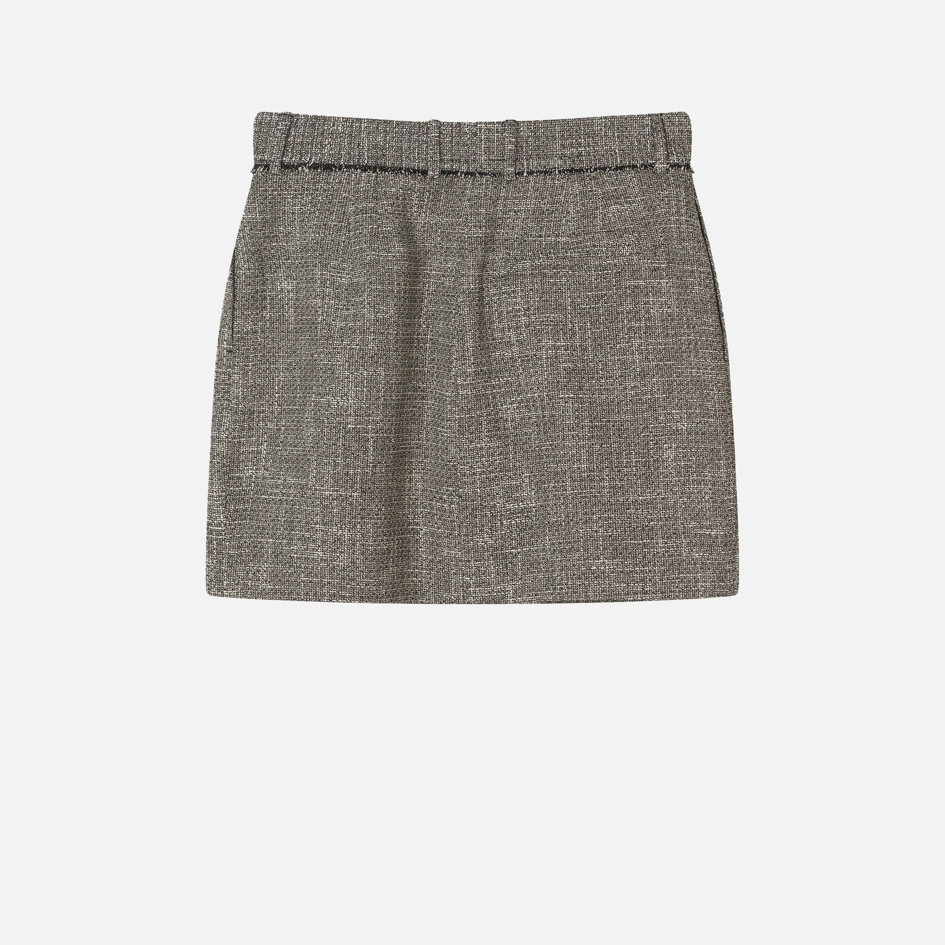 Novelle Tweed Skirt Granite