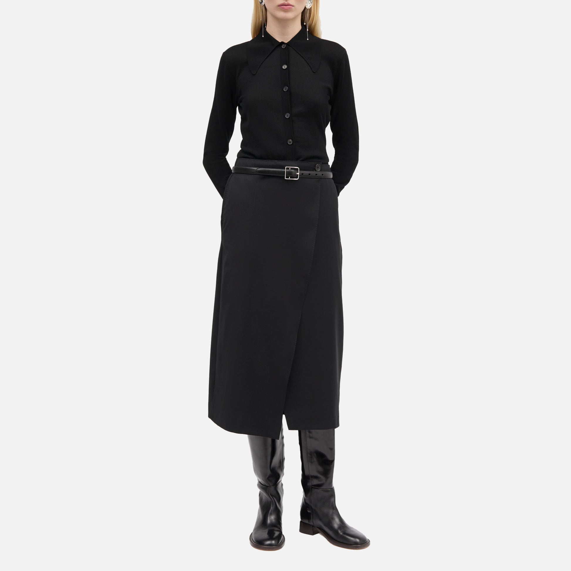 Novy Light Wool Skirt Black