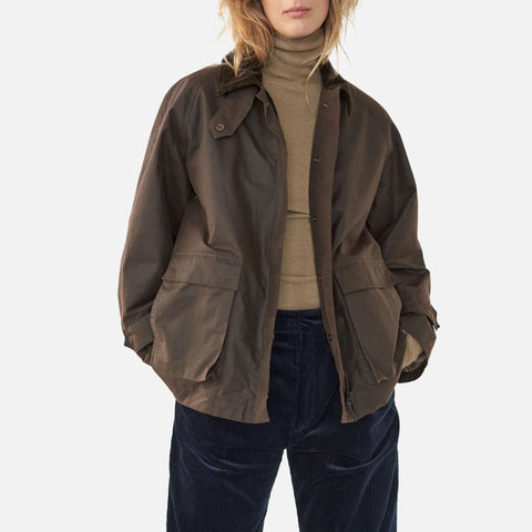 Oilskin Mac Jacket Brown