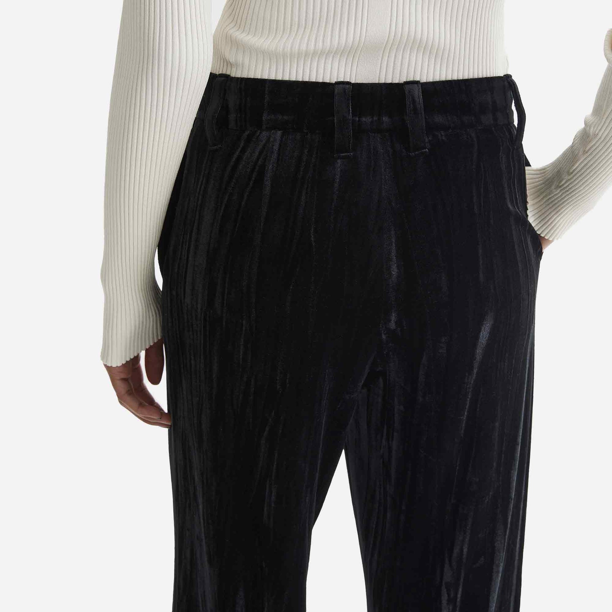 Omar Velvet Pants Black