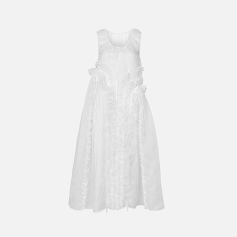 Opal Overlay Dress White