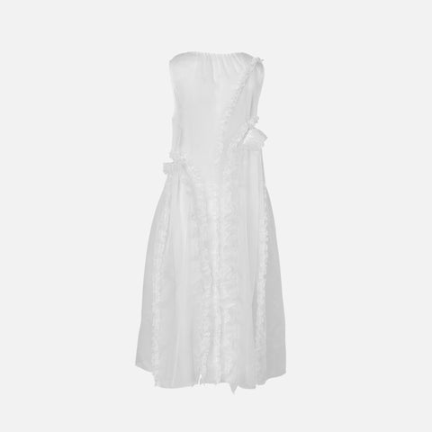 Opal Overlay Dress White