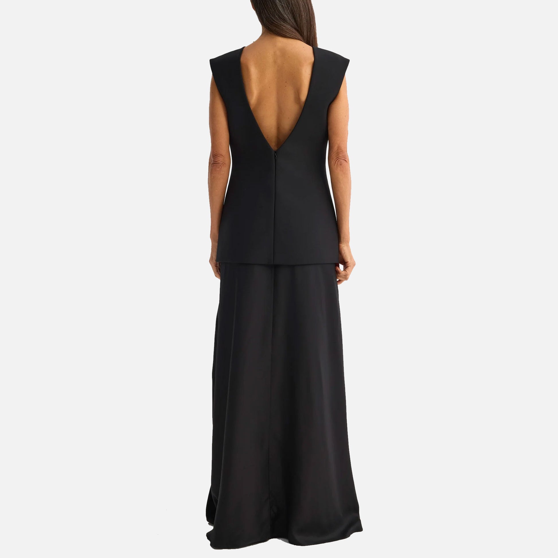 Open Back Dress Black