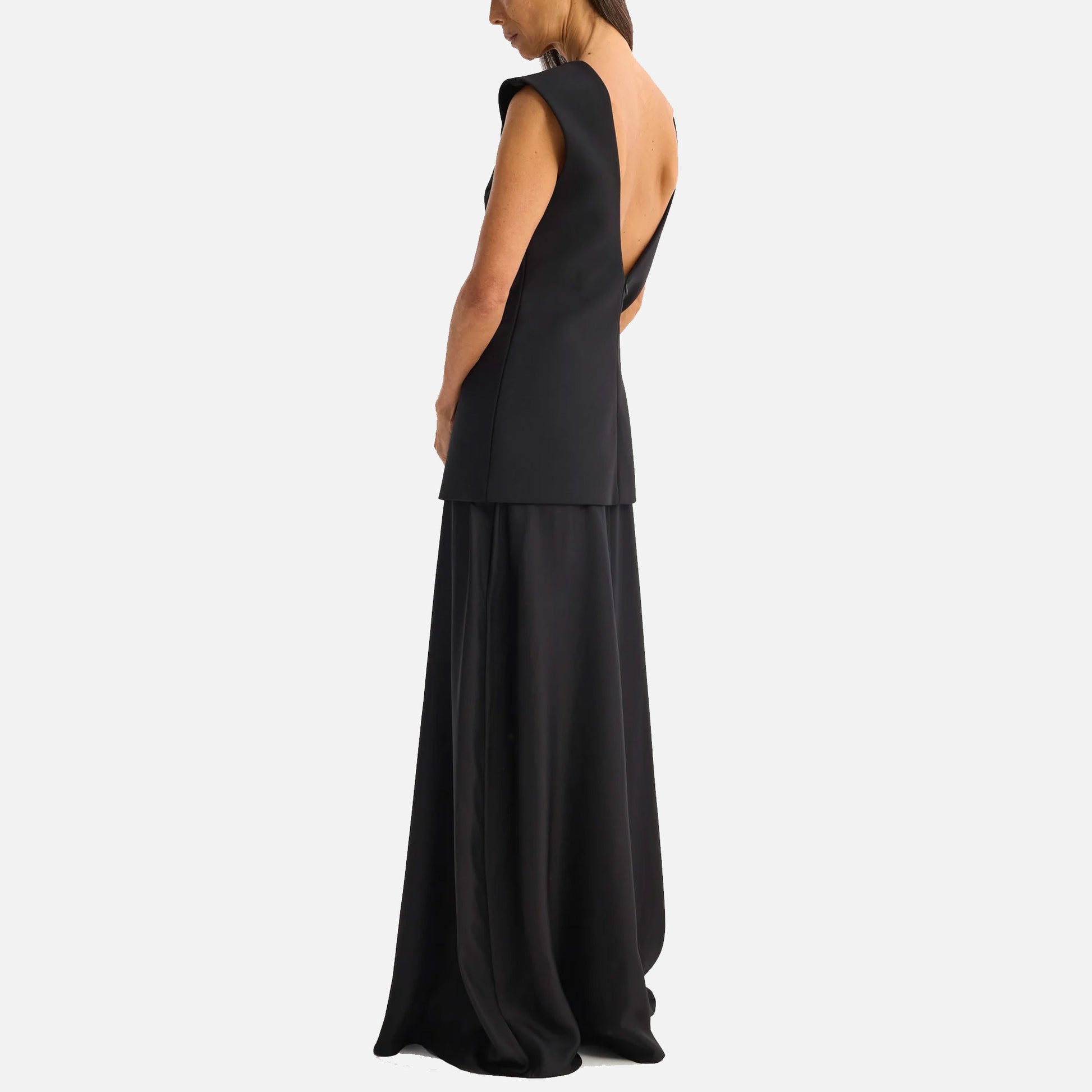 Open Back Dress Black