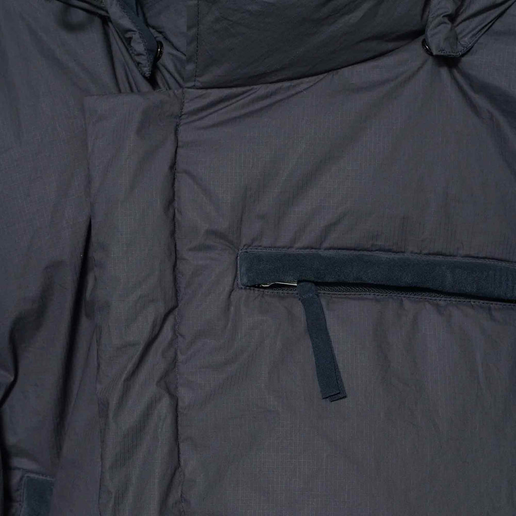 Organic Cotton Ribstop Puffer Jacket Navy