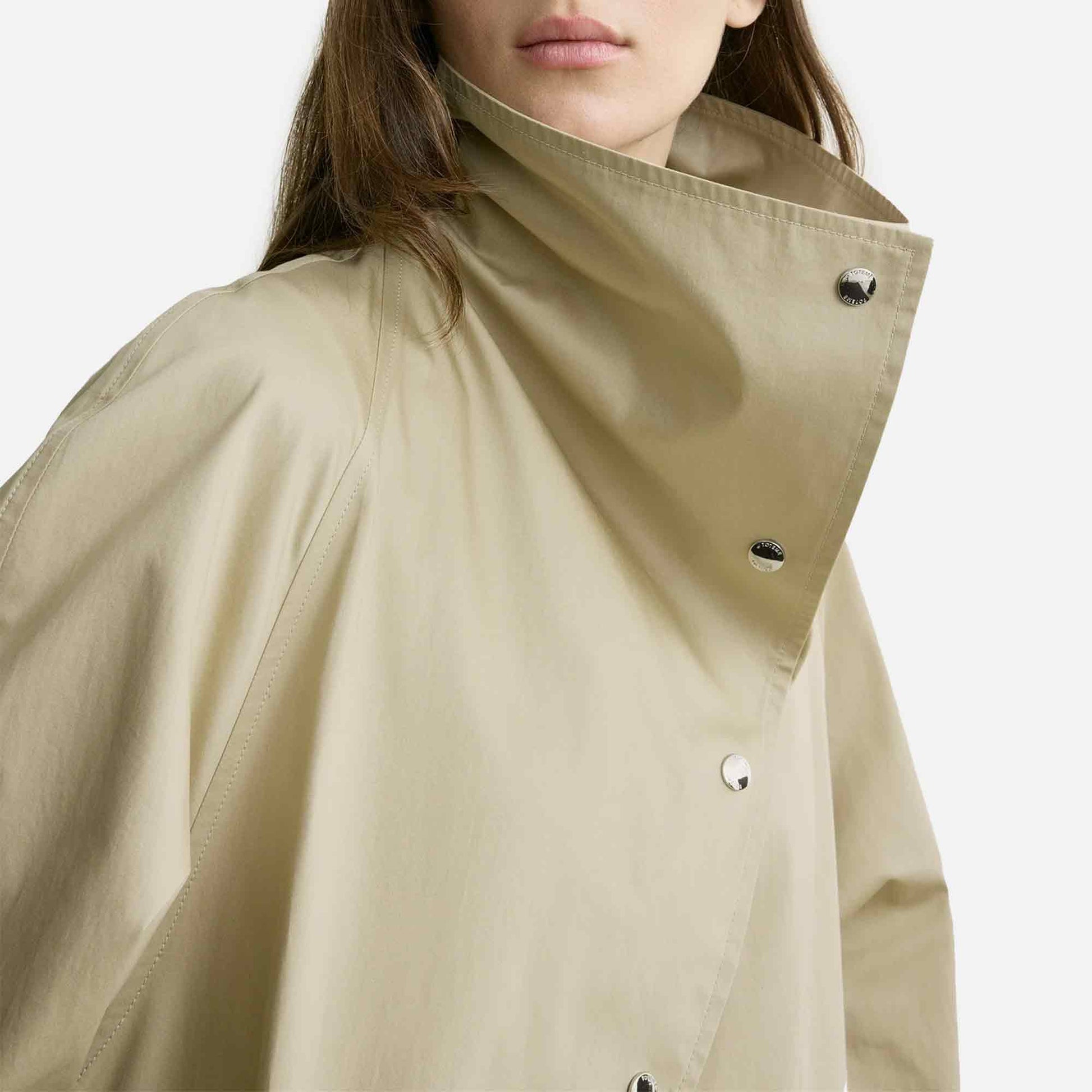 Oversized Cotton Trench Beige
