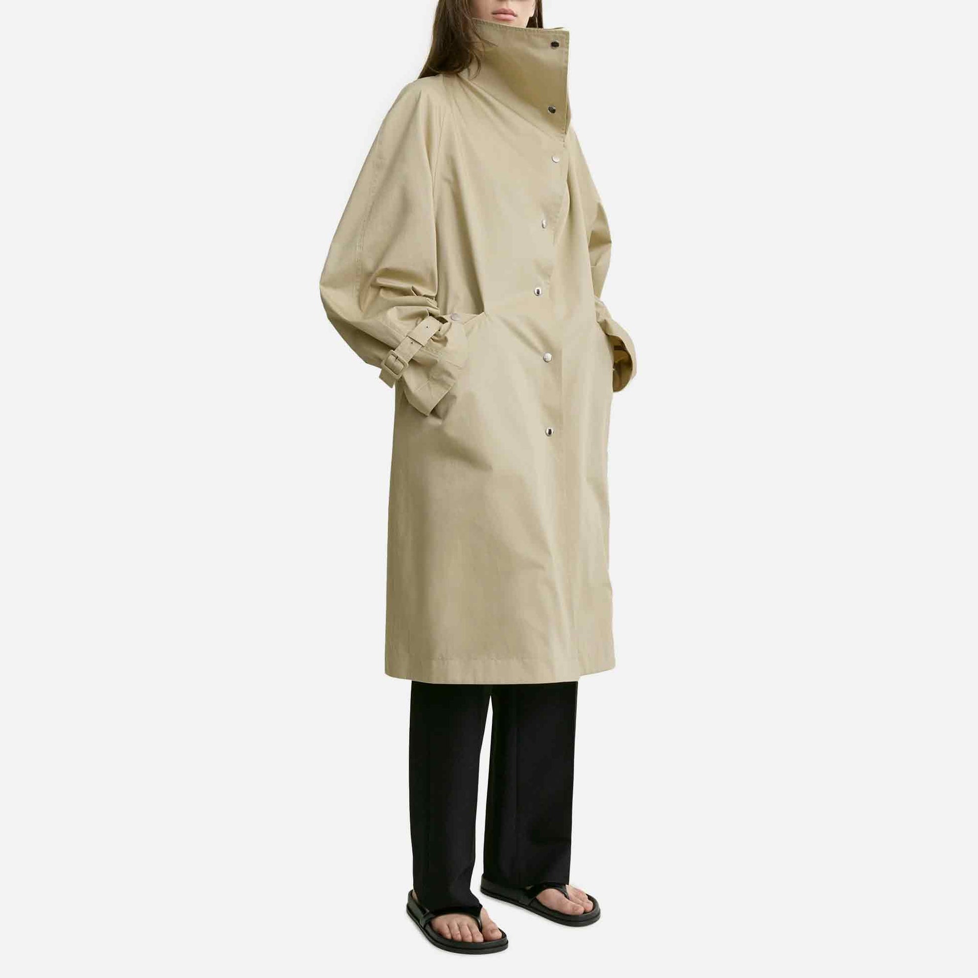 Oversized Cotton Trench Beige