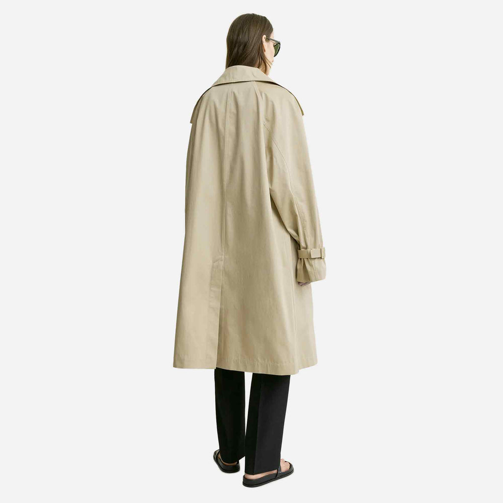 Oversized Cotton Trench Beige