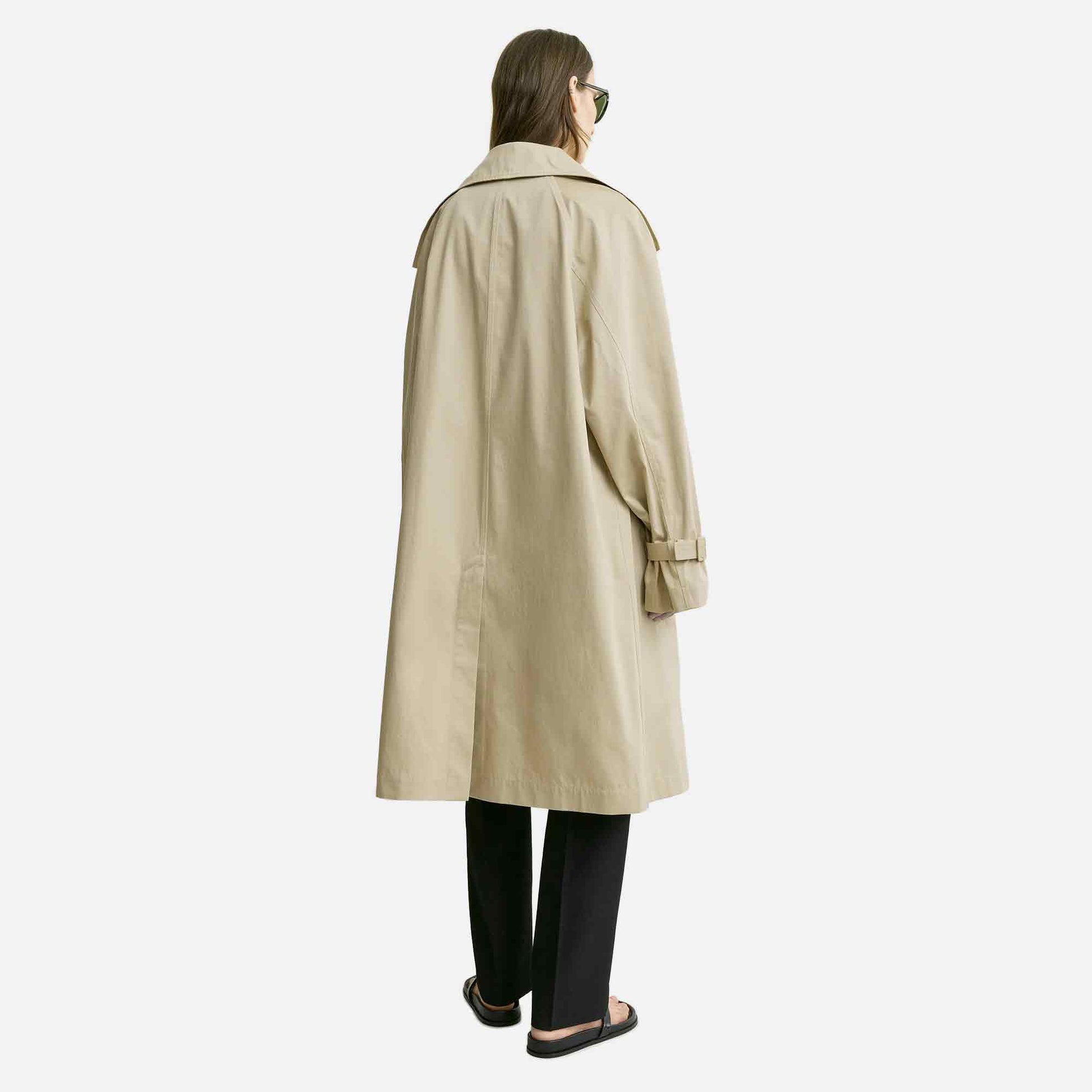 Oversized Cotton Trench Beige