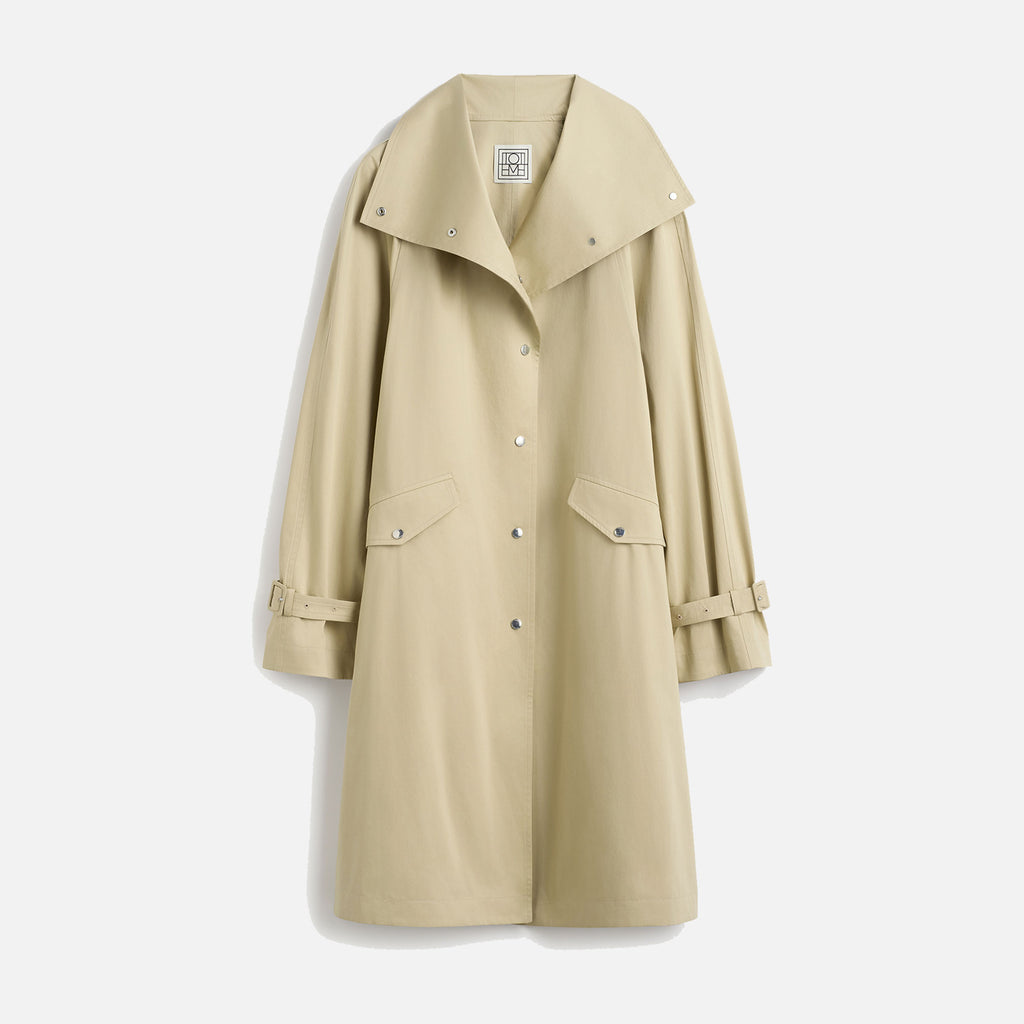 Oversized Cotton Trench Beige