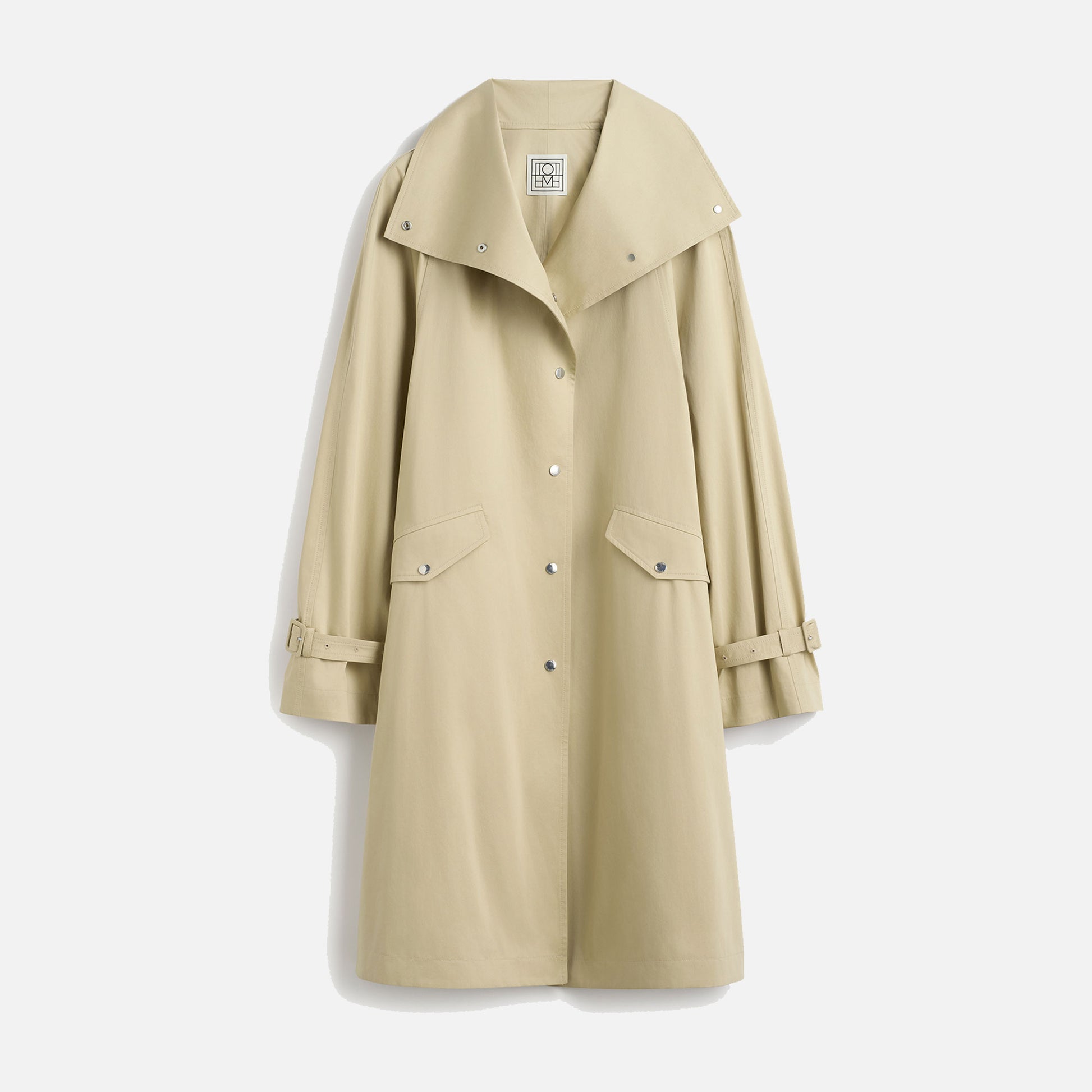 Oversized Cotton Trench Beige