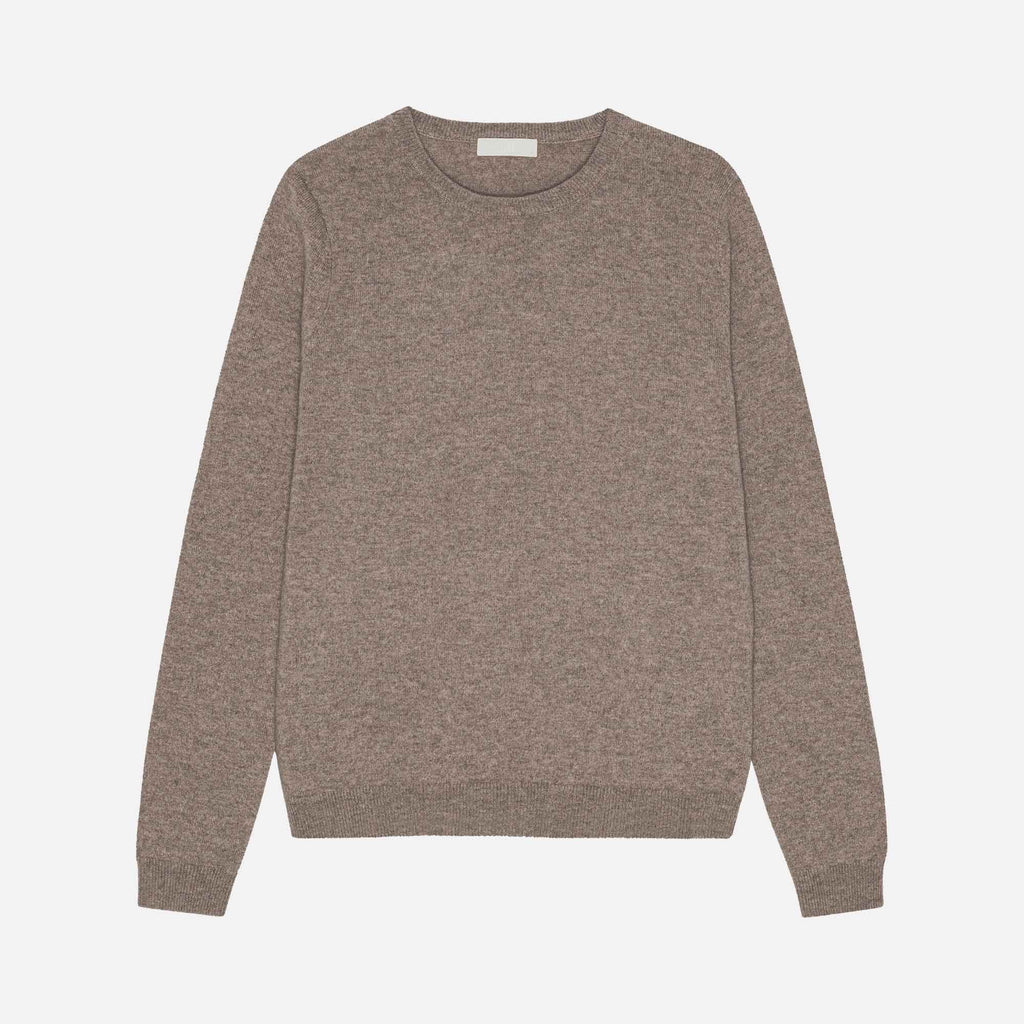 Owen Cashmere Roundneck Light Brown Melange