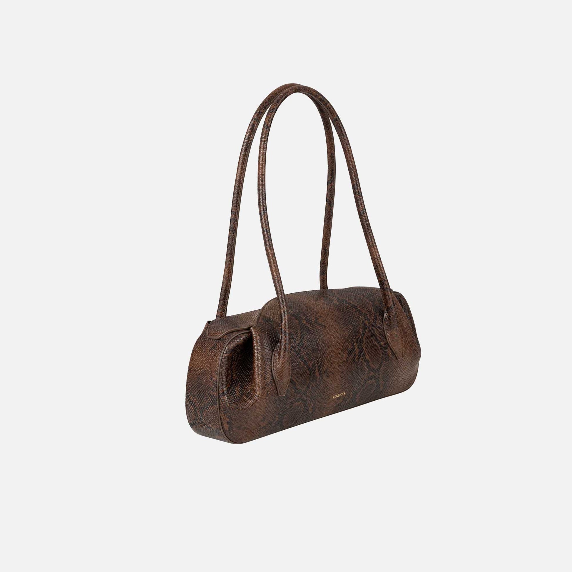 Oyster Shoulder Bag Embossed Snake