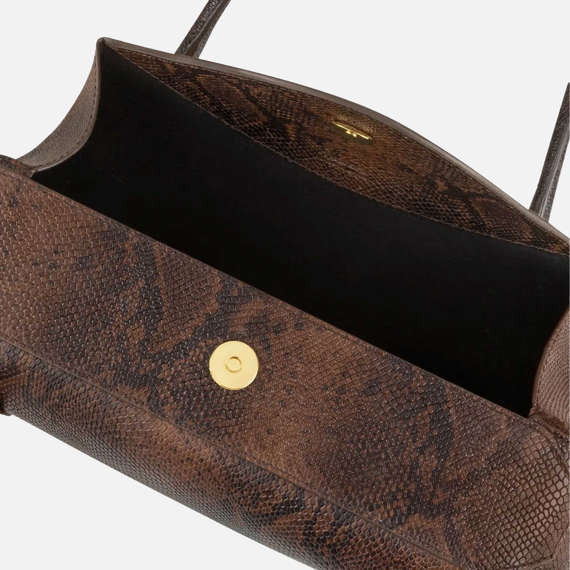 Oyster Shoulder Bag Embossed Snake