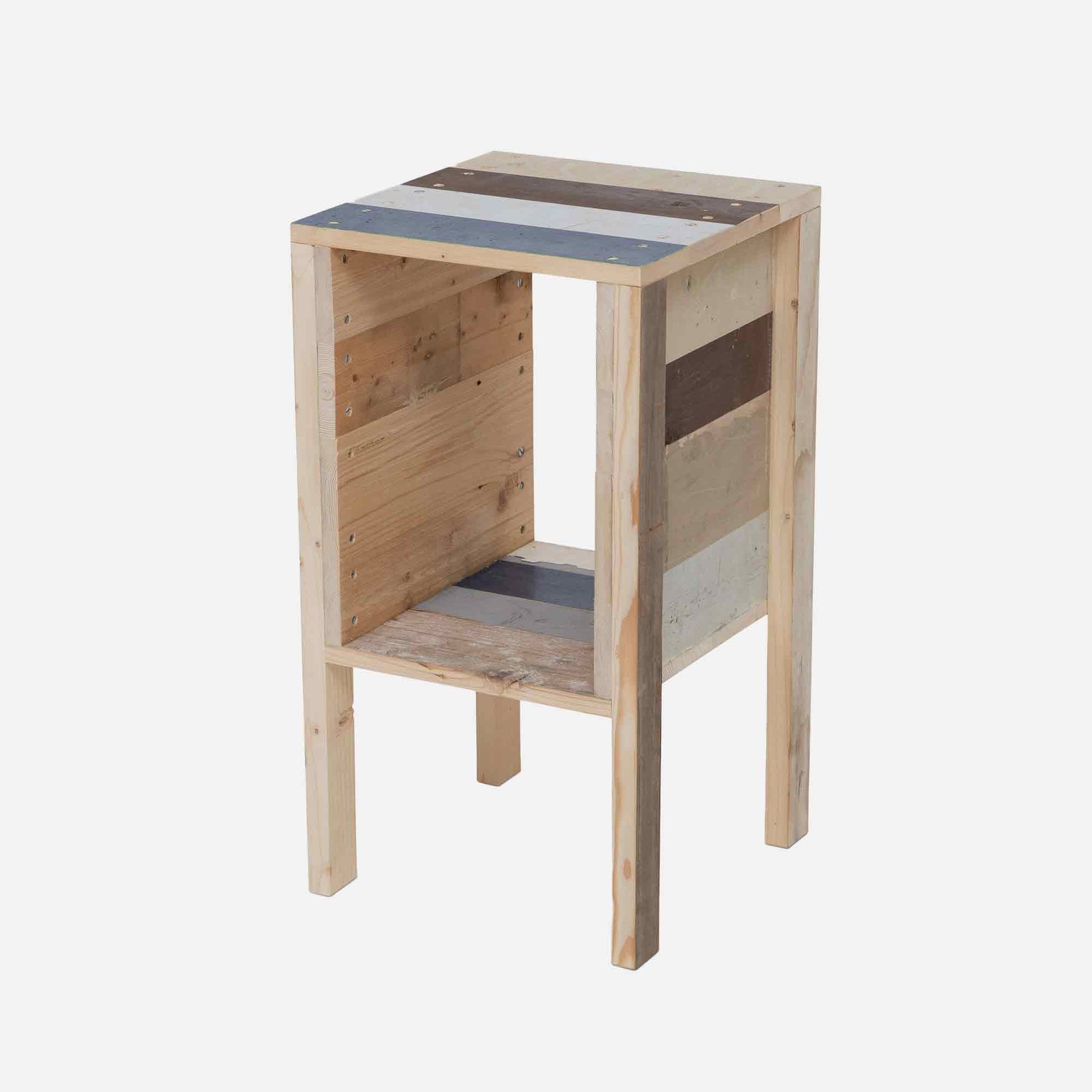 Scrapwood Bedside Table High Gloss – 02