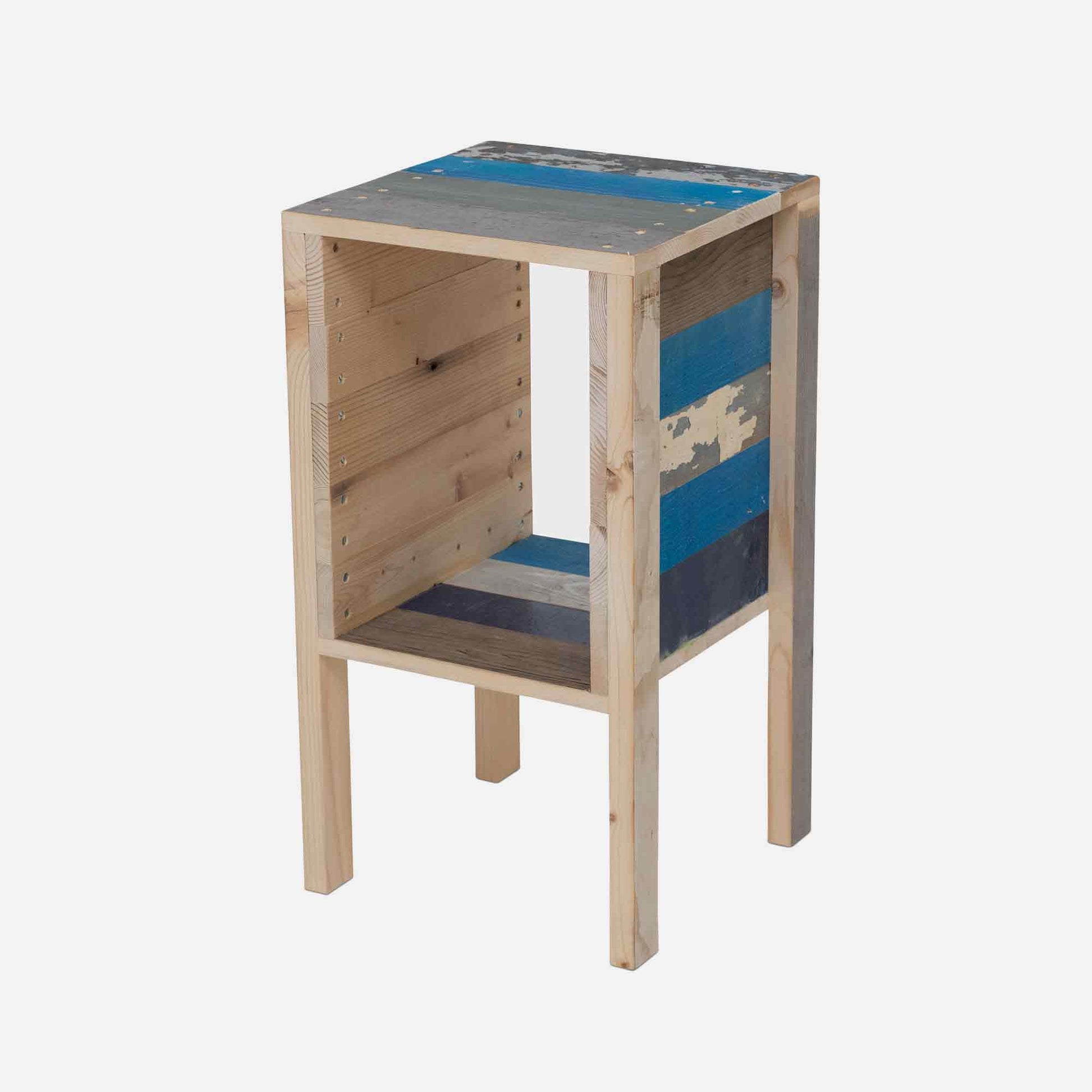 Scrapwood Bedside Table High Gloss – 04