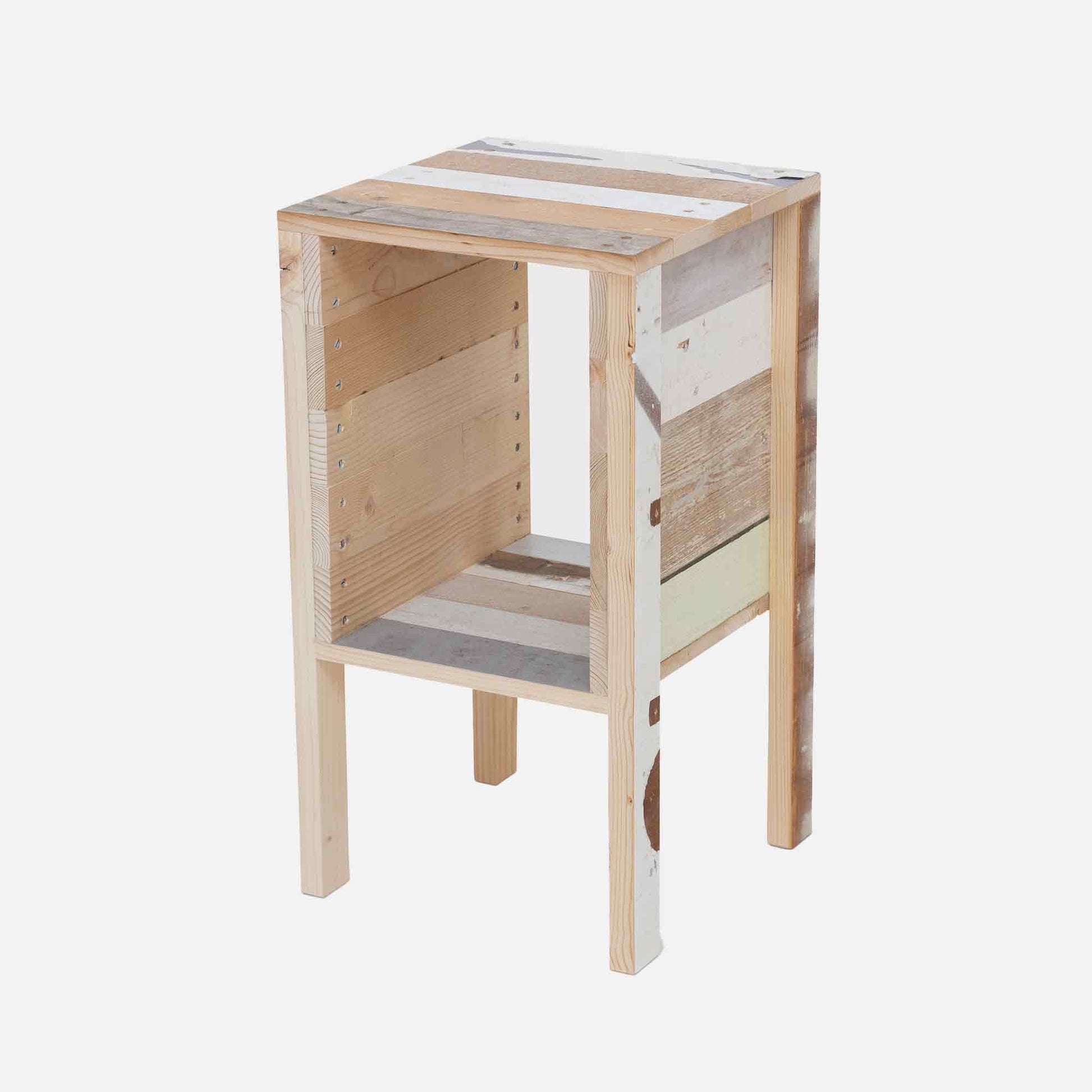 Scrapwood Bedside Table High Gloss – 40