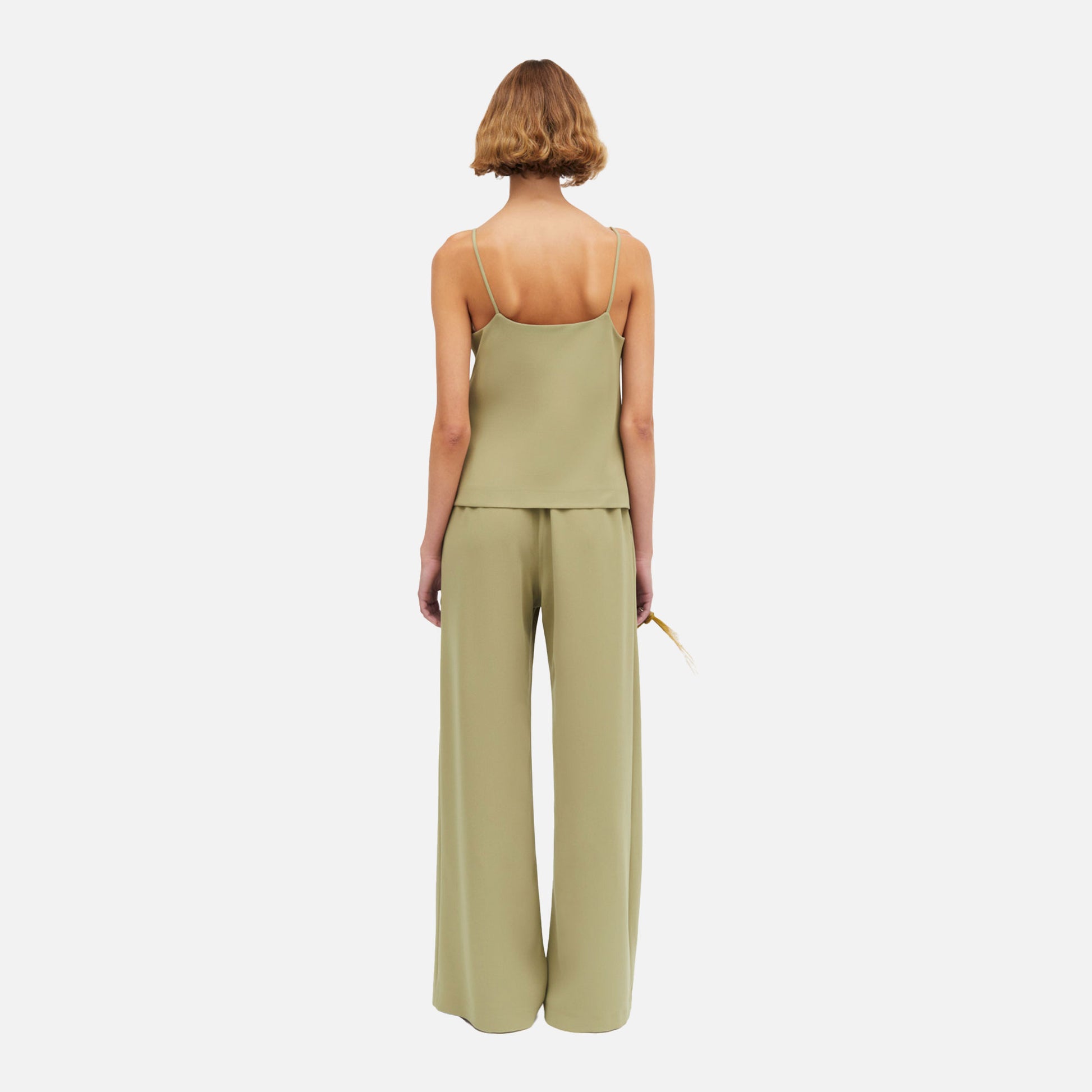 Palmira Crepe Georgette Pants Matcha