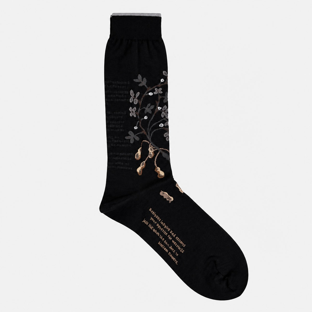 Peanut Tree Unisex Socks Black