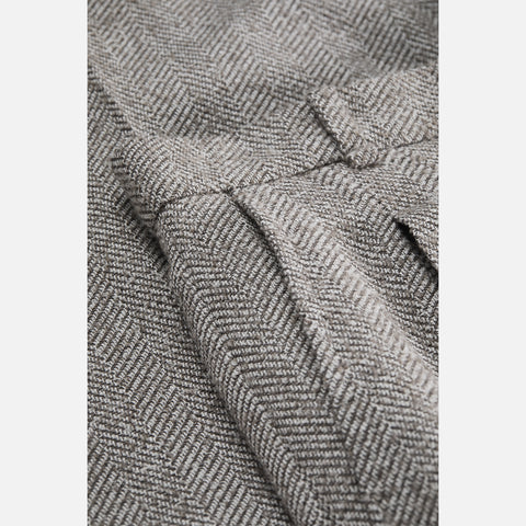 Pemma Pants Herringbone Warm Grey Melange