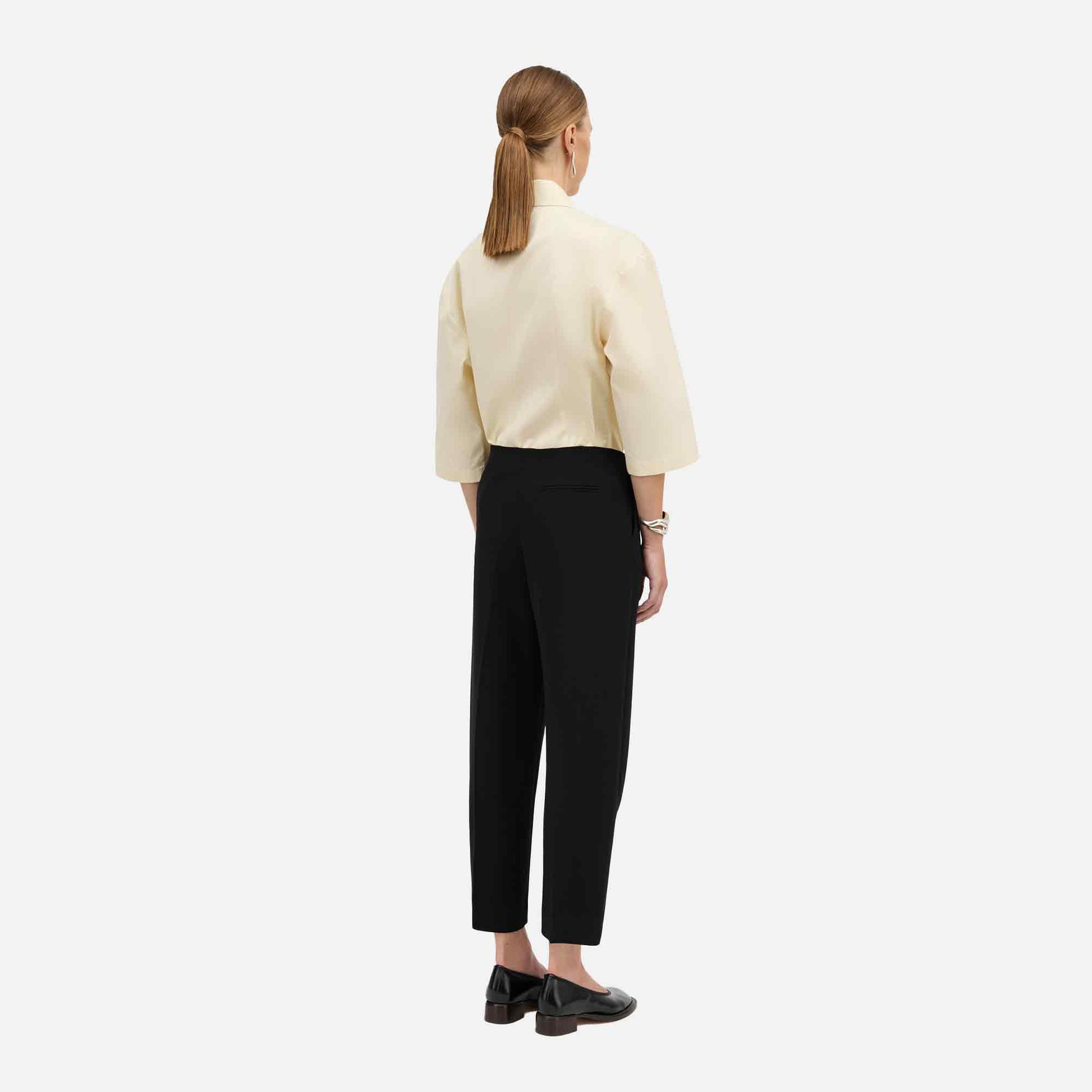 Pena Crepe Georgette Pants Black