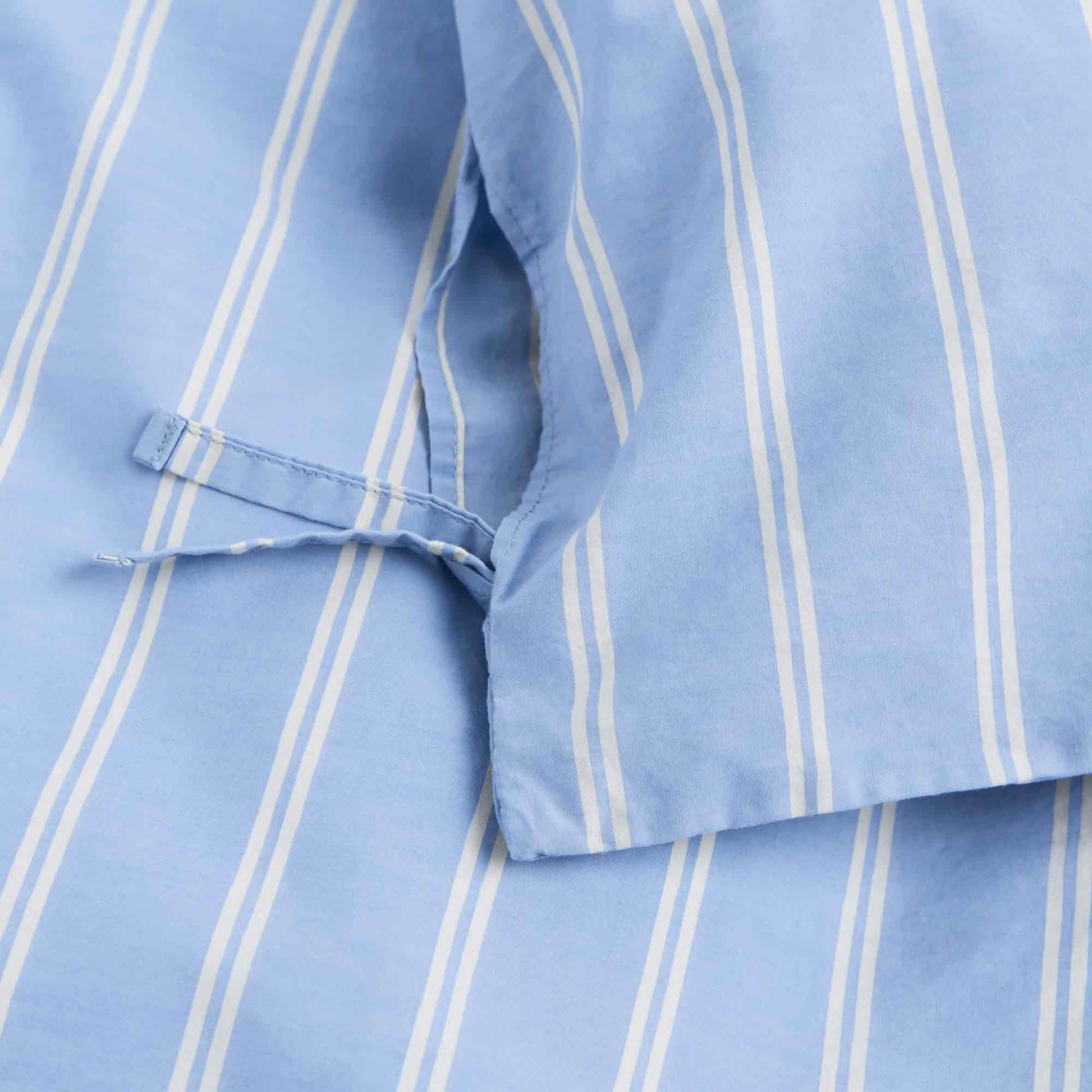 Percale Duvet Cover Island Blue Stripes