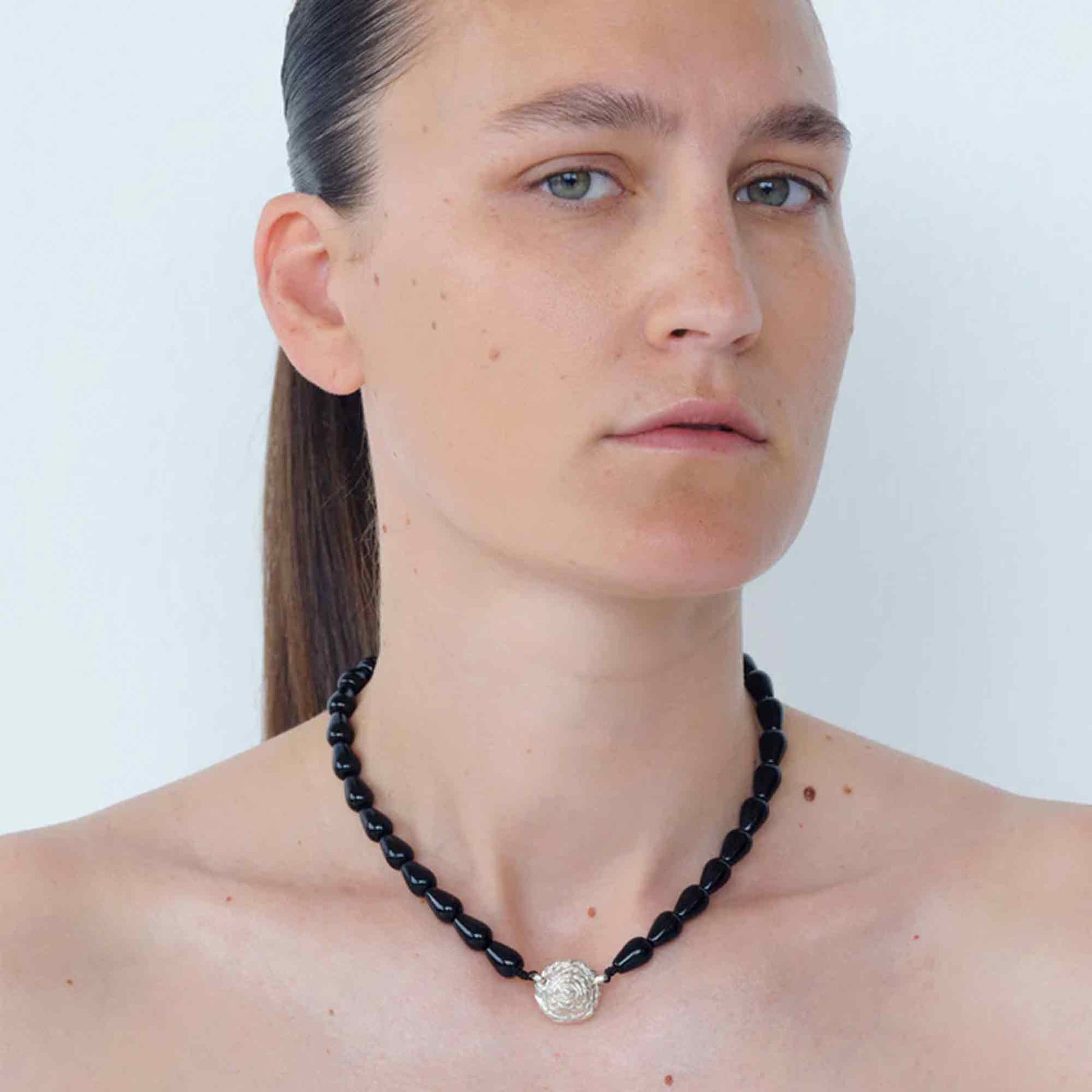 Petite Breton Necklace Onyx
