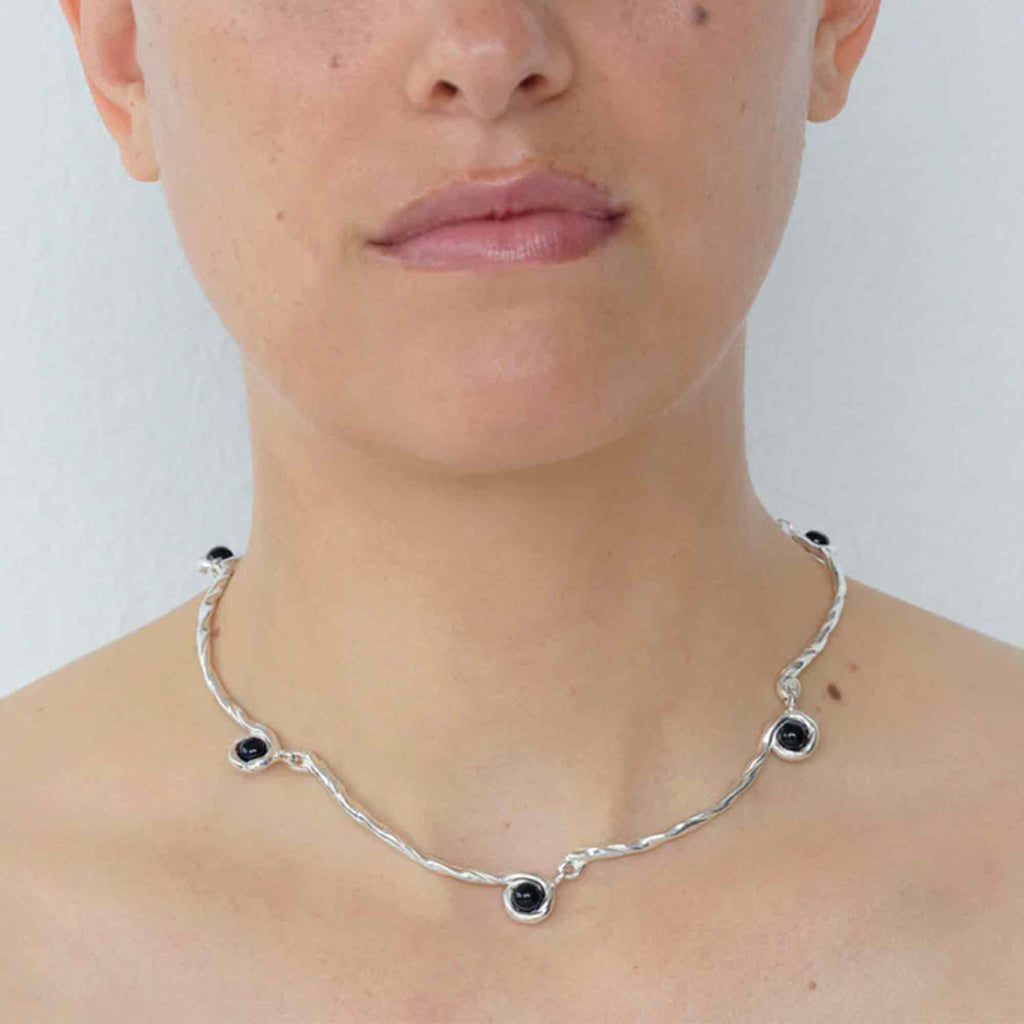 Petite Lago Necklace Onyx