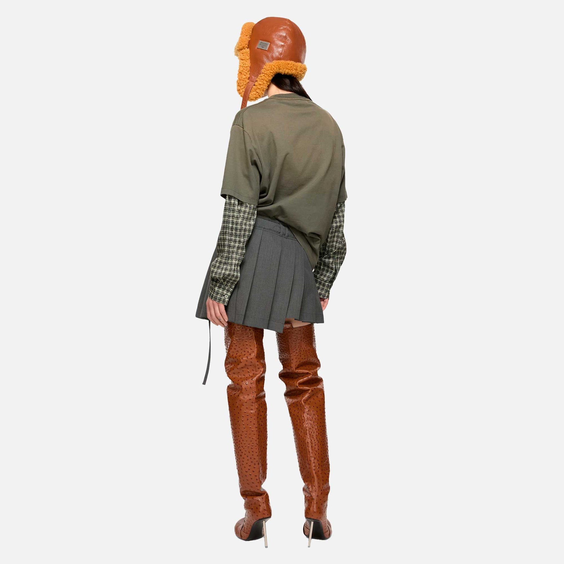 Pleated Skirt Dark Grey