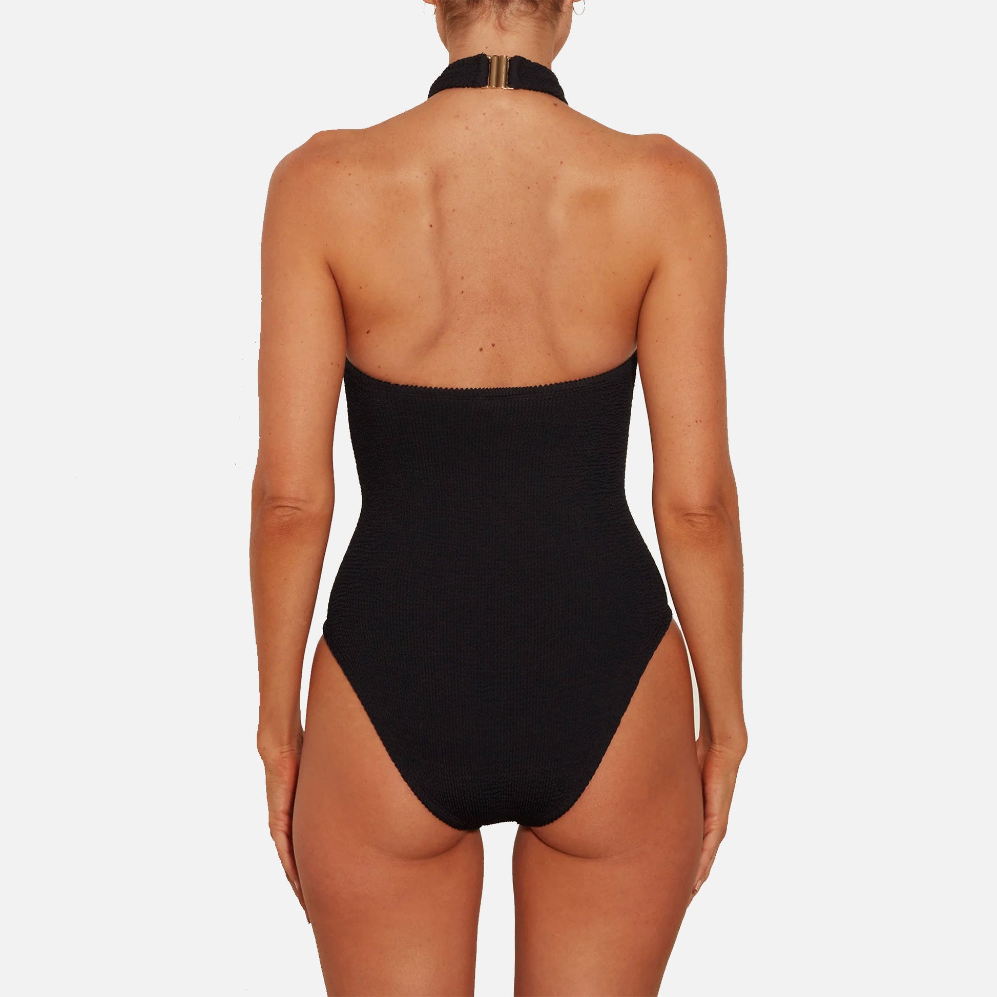 Polly Crinkle Swimsuit Black