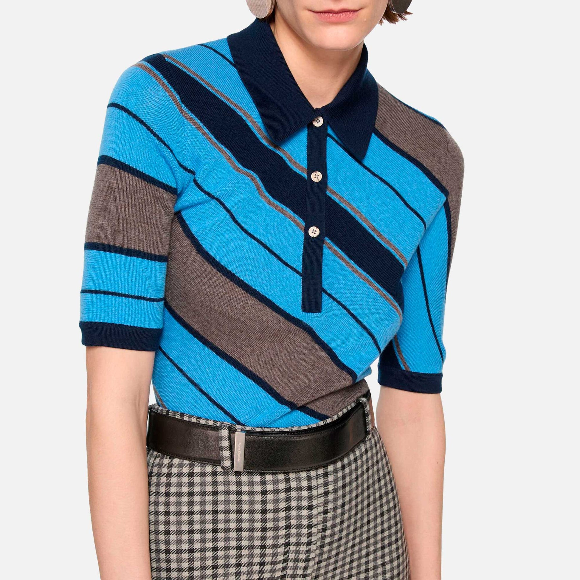Polo Knit Multi Blue