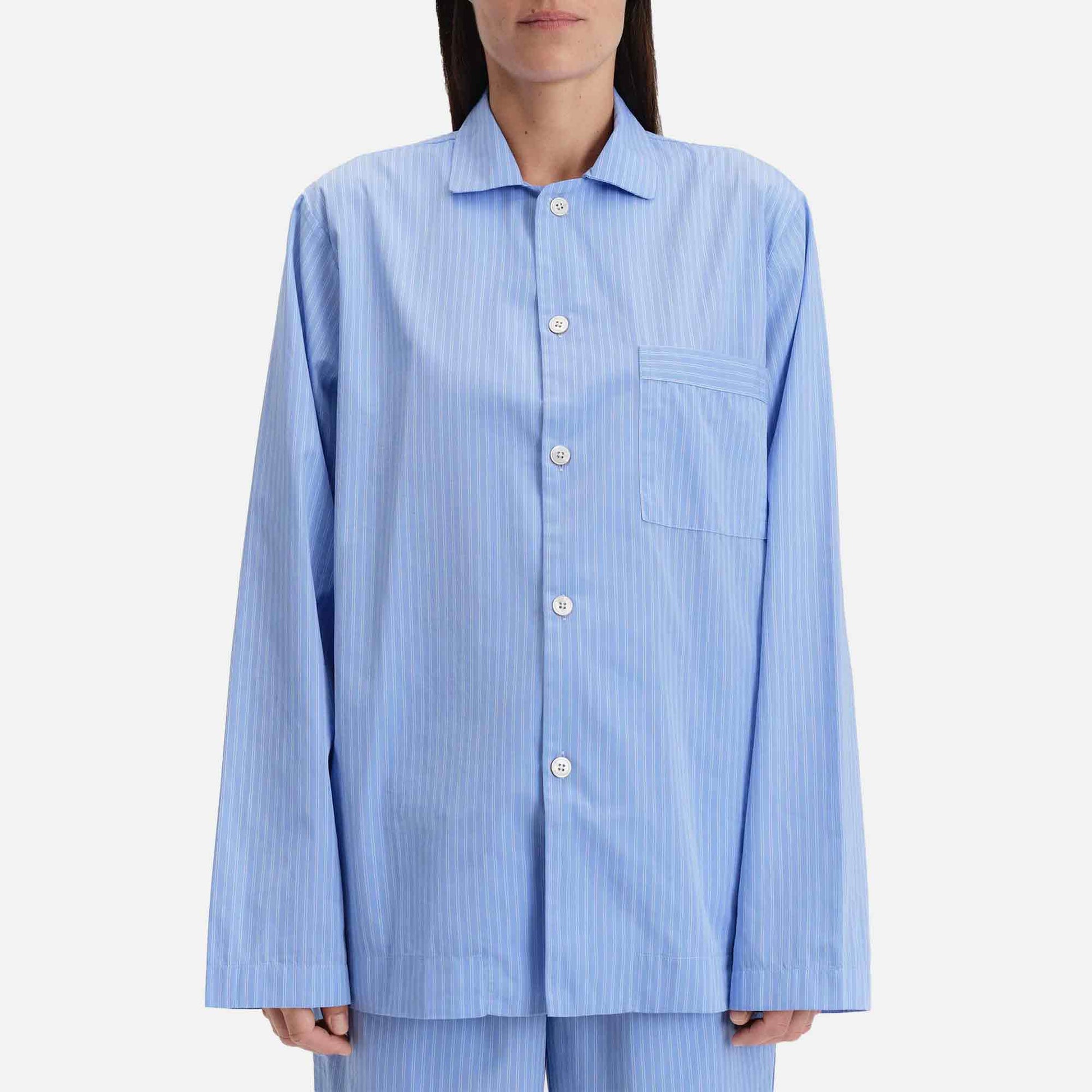 Poplin Long-Sleeved Shirt Pin Stripes