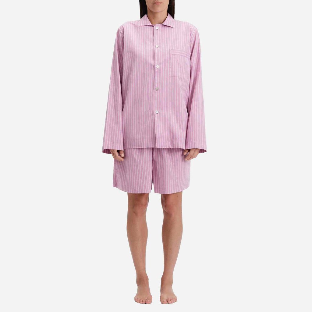 Poplin Shorts Purple Pink Stripes