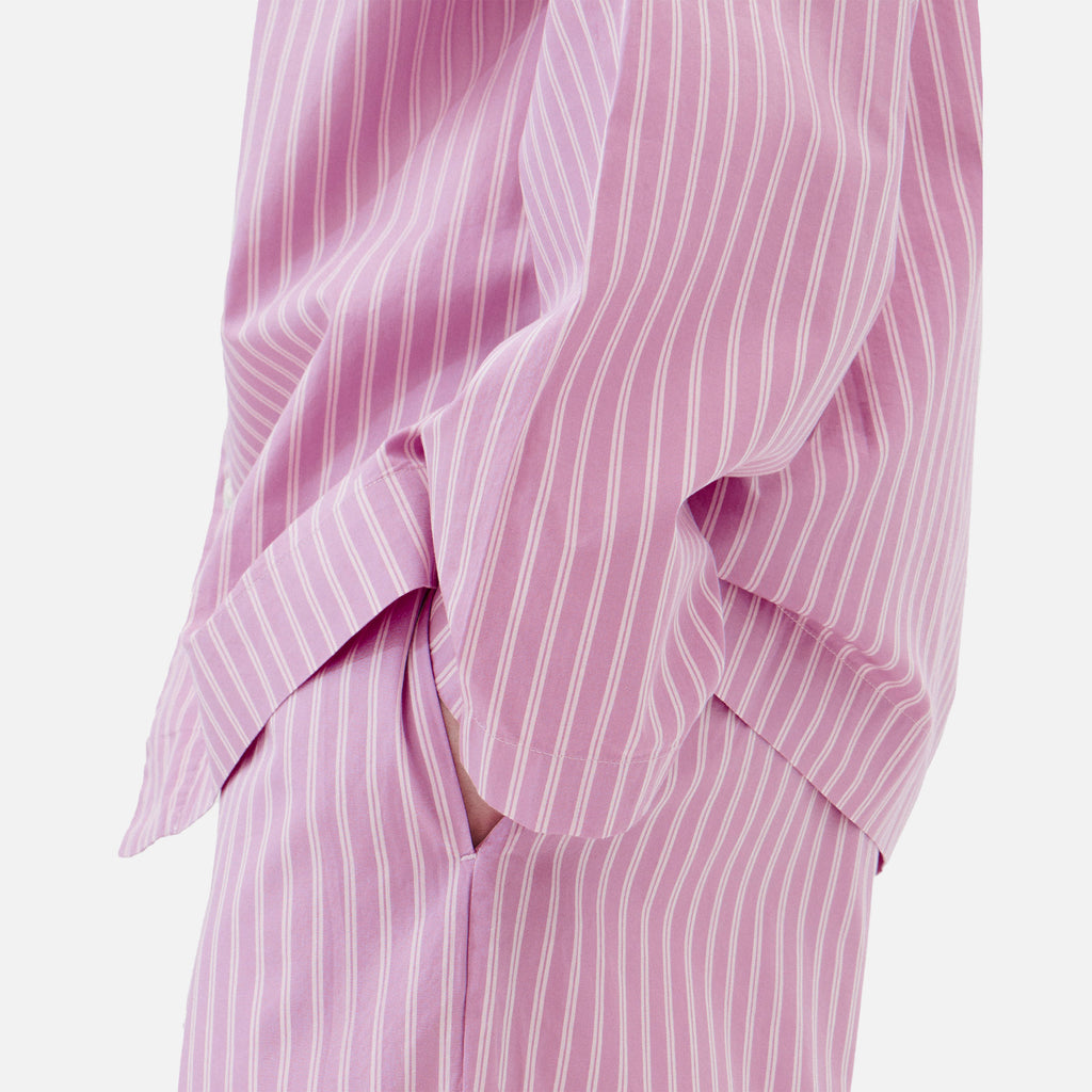Poplin Pants Purple Pink Stripes