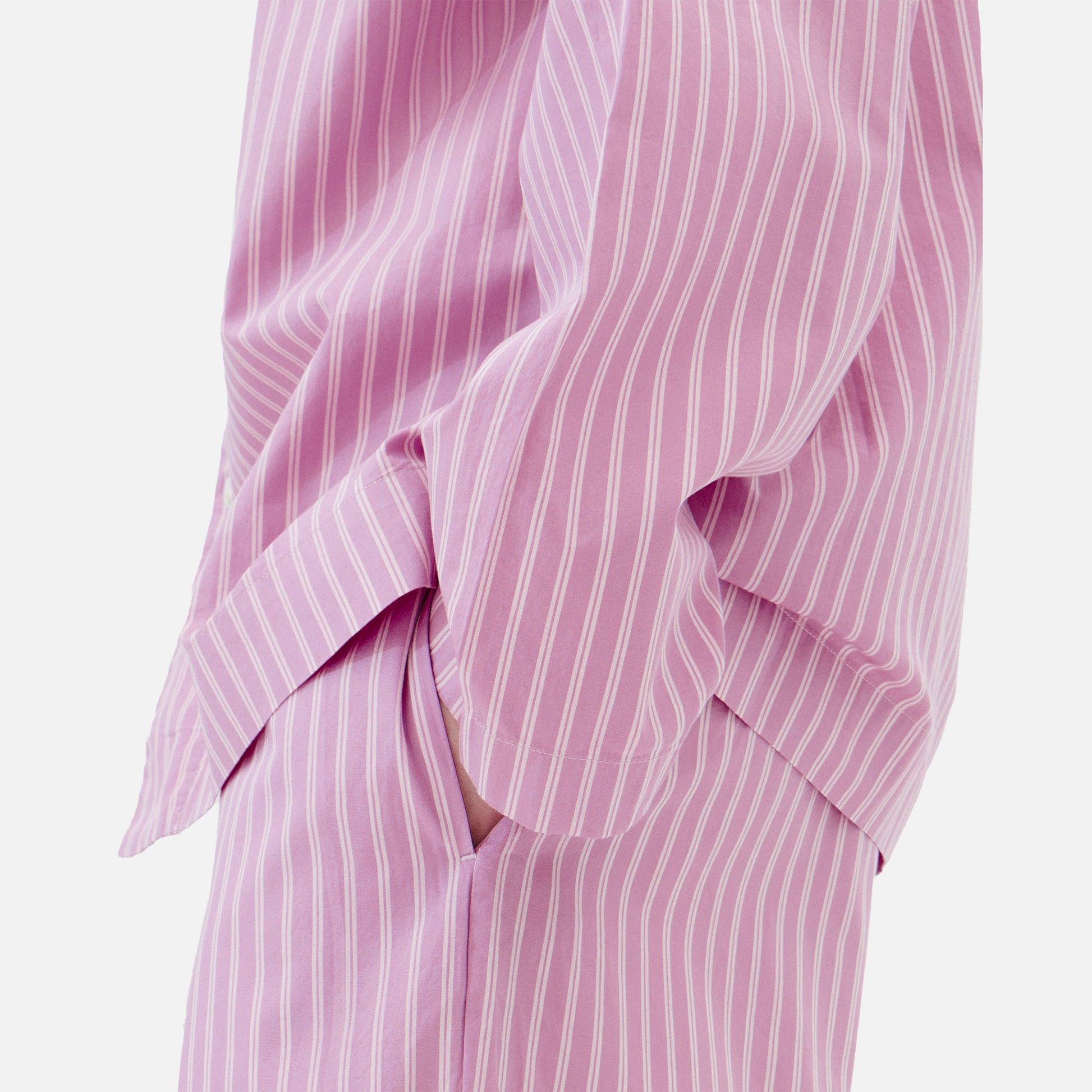 Poplin Pants Purple Pink Stripes