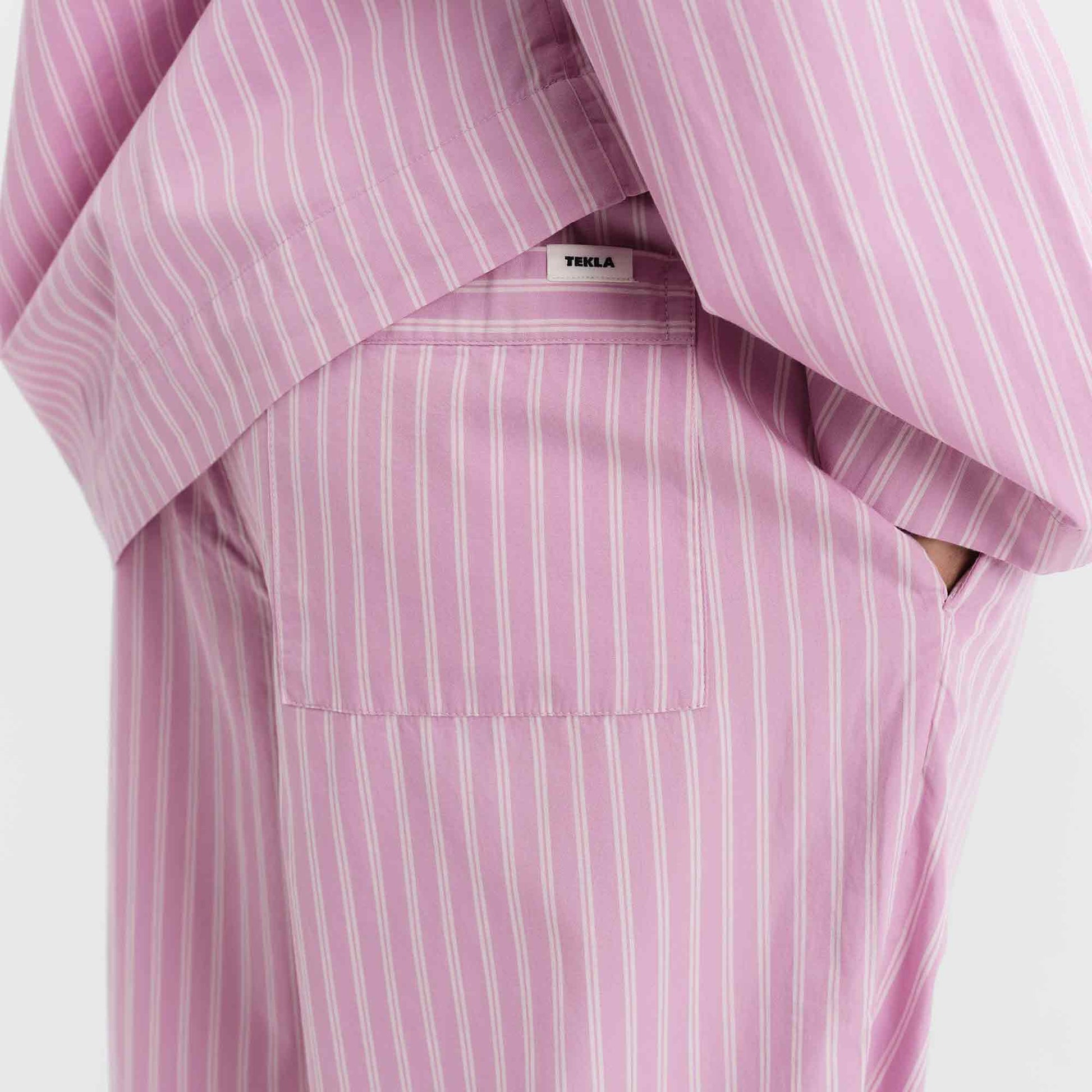 Poplin Pants Purple Pink Stripes