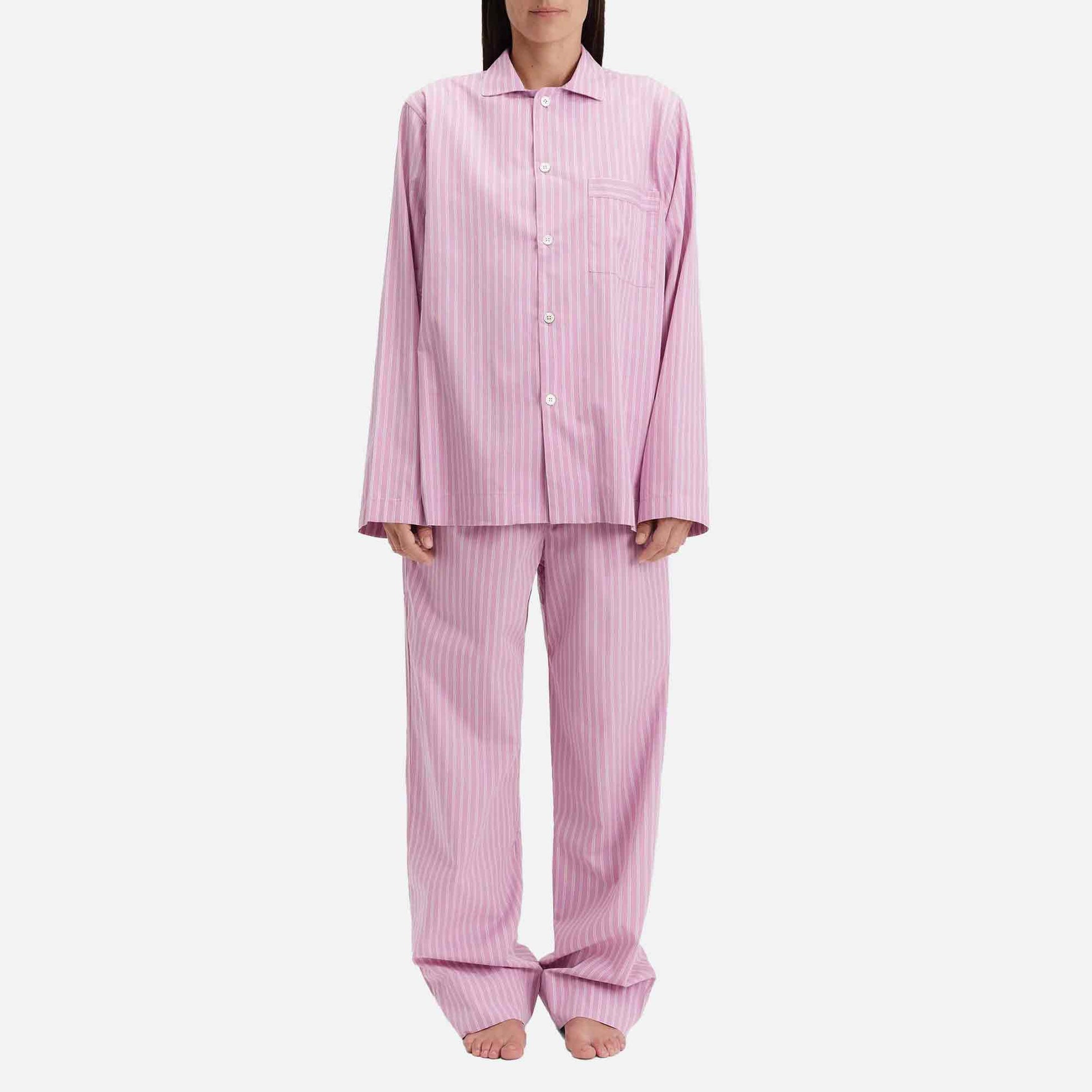 Poplin Pants Purple Pink Stripes