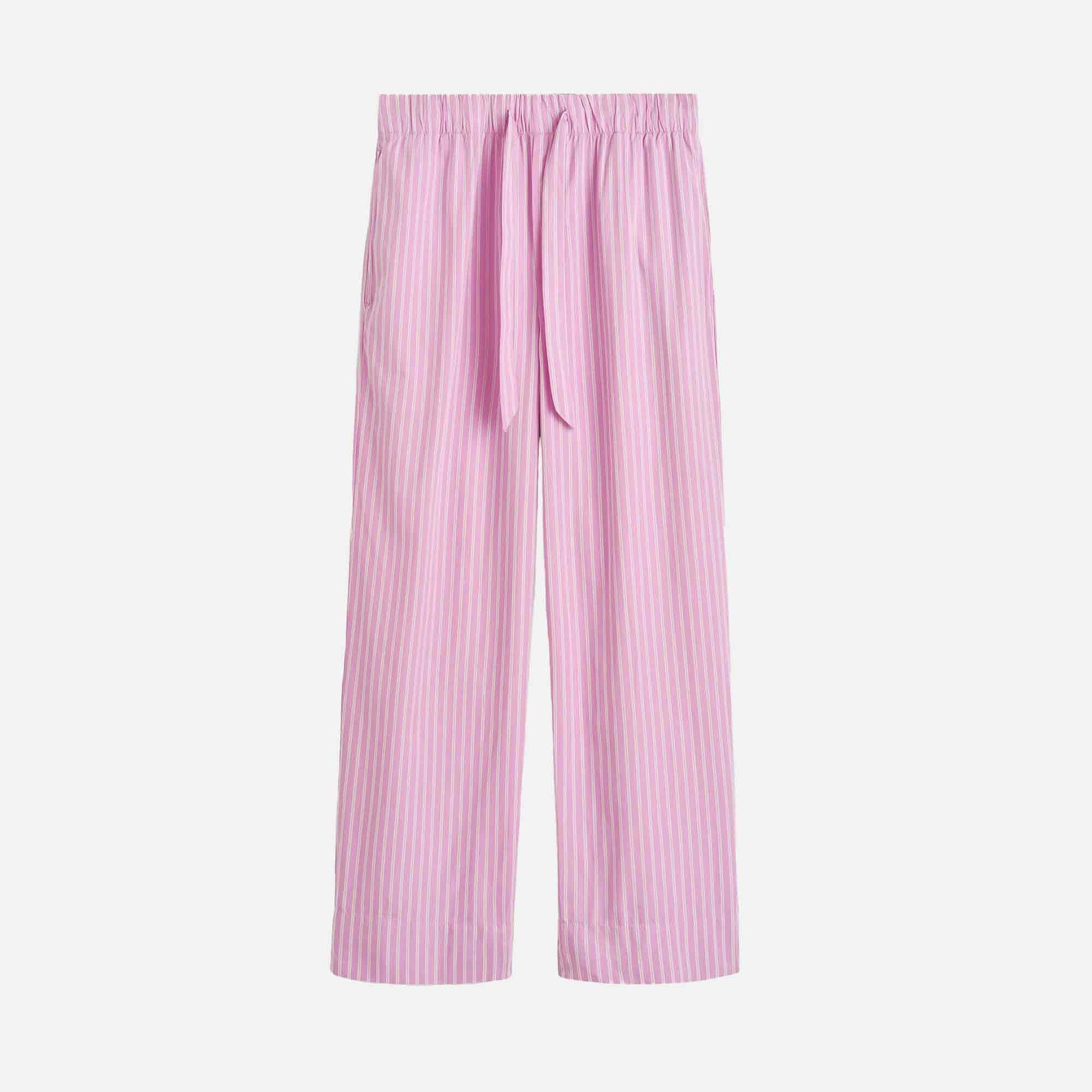 Poplin Pants Purple Pink Stripes