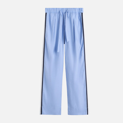 Poplin Pyjamas Pants Cornflower Side Stripe