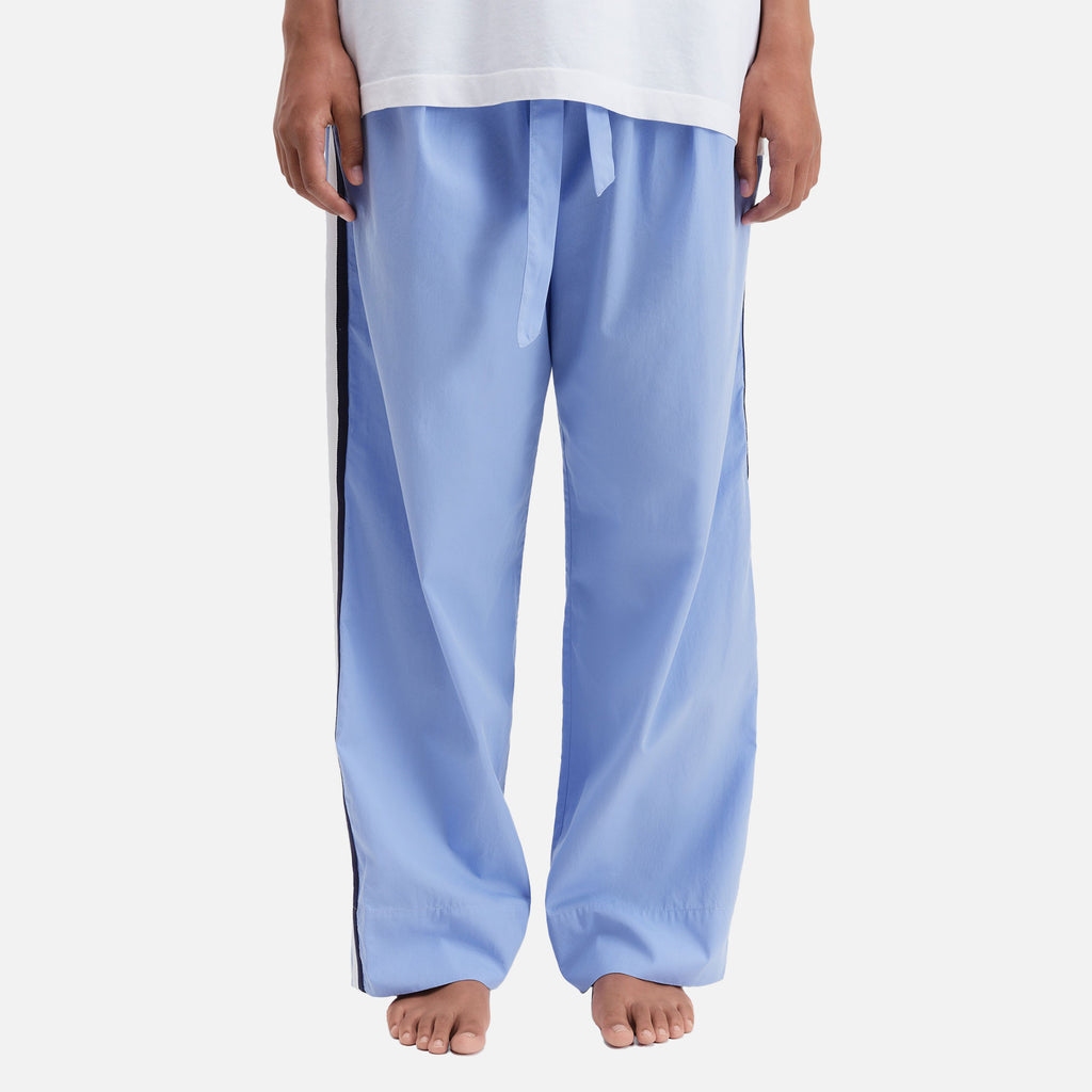 Poplin Pyjamas Pants Cornflower Side Stripe
