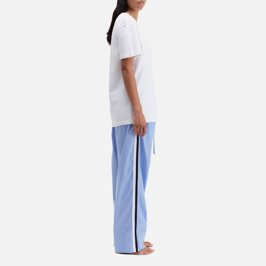 Poplin Pyjamas Pants Cornflower Side Stripe