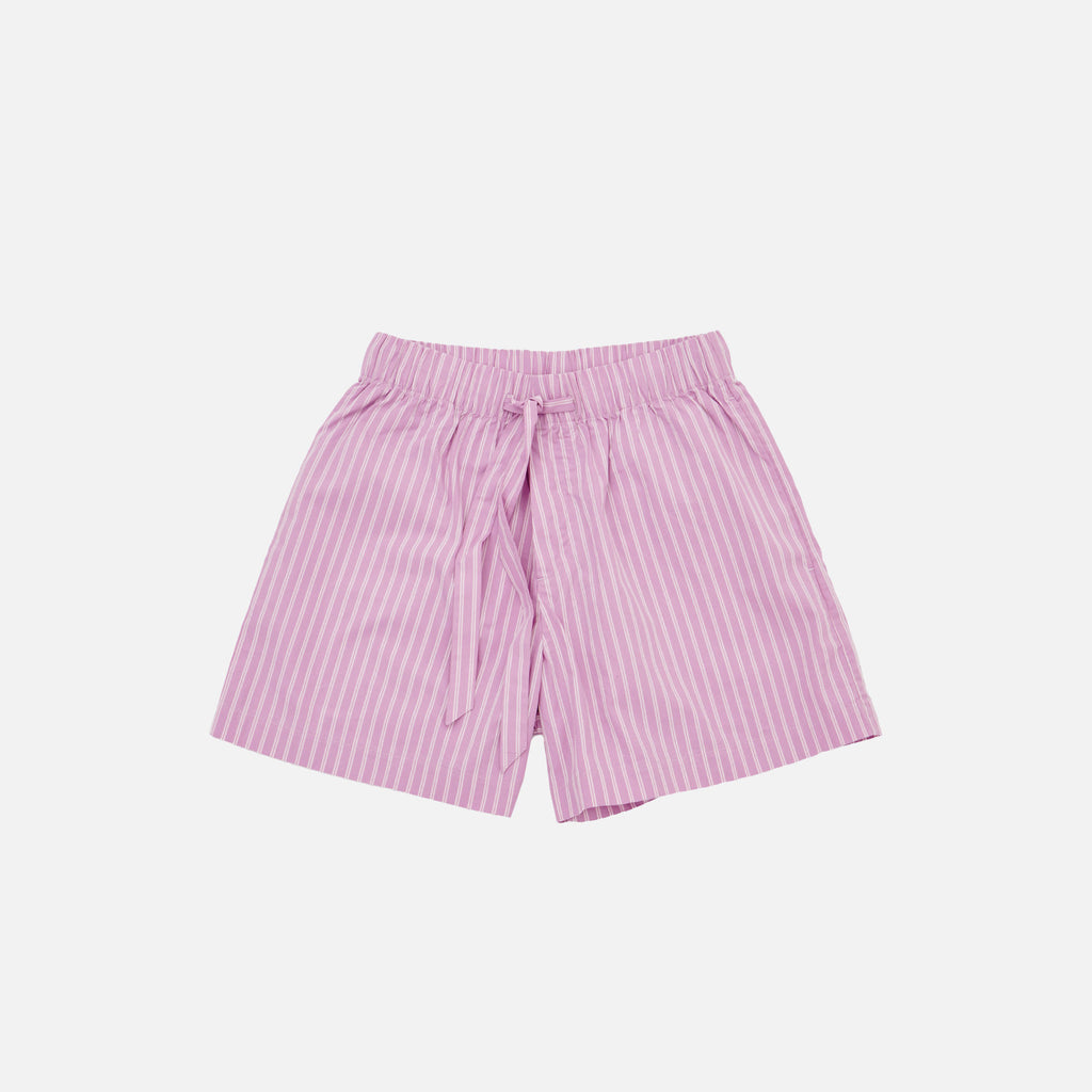 Poplin Shorts Purple Pink Stripes