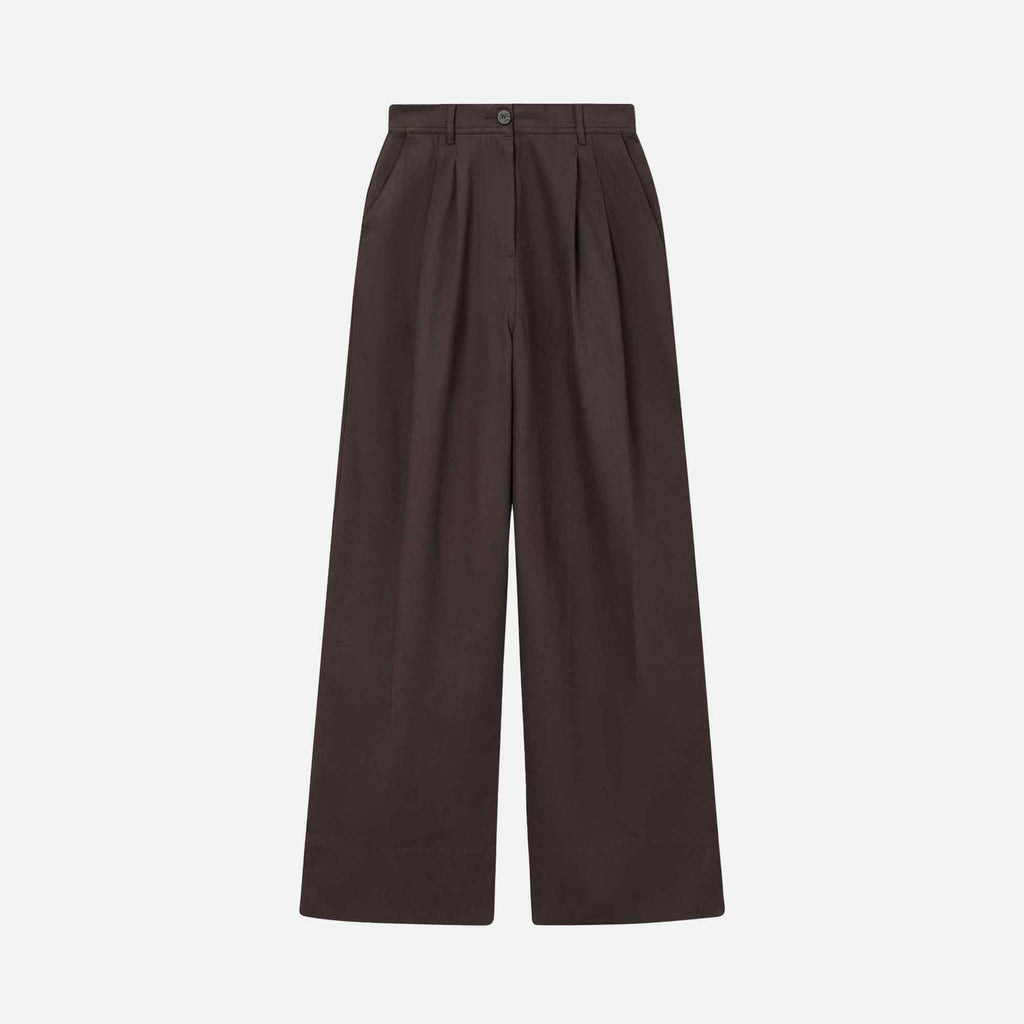 Prairie Cotton Twill Pants Dark Brown